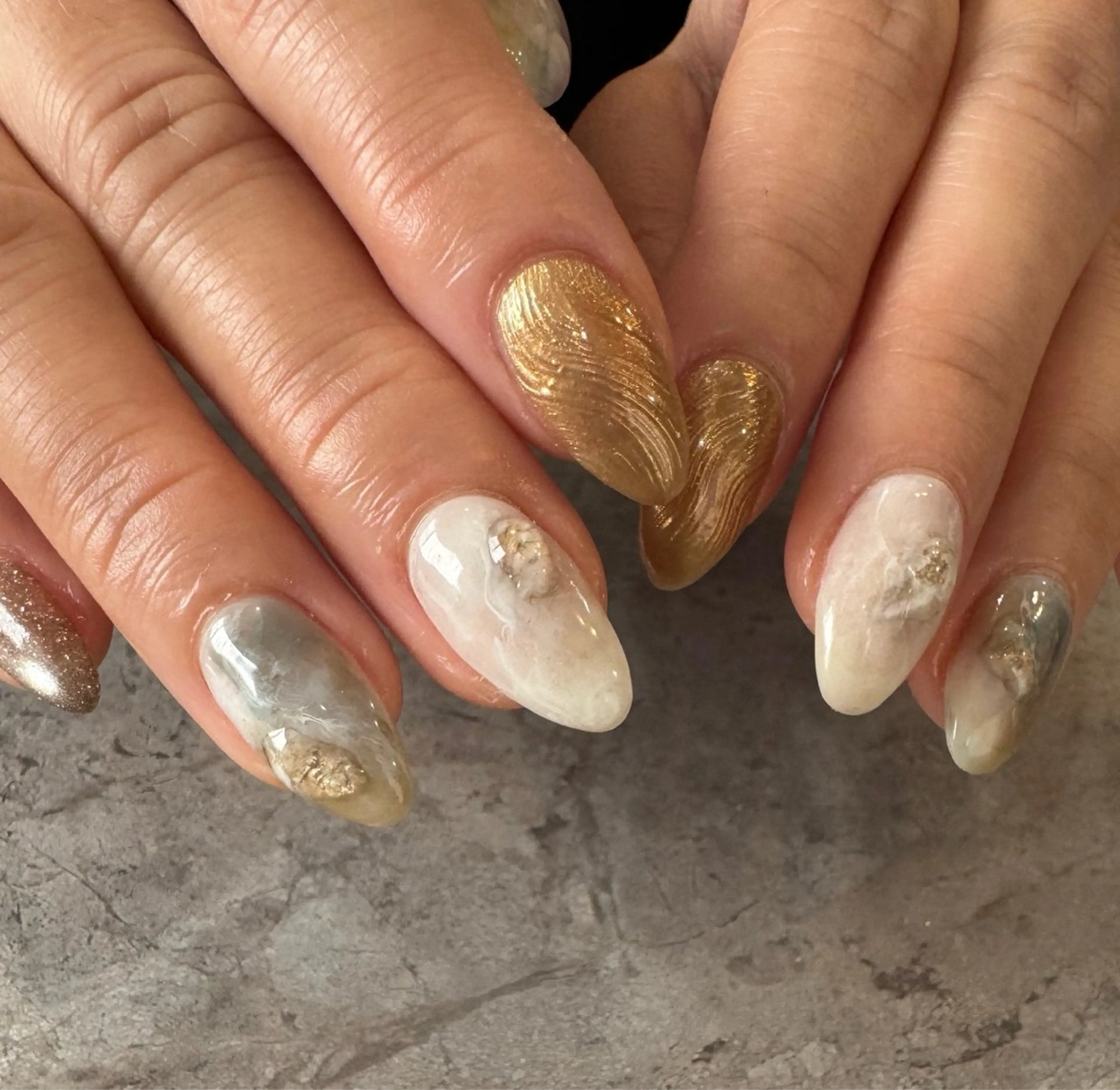 ネイル ニュアンスネイル 春ネイル ハンドネイル Blé nailのネイルデザイン