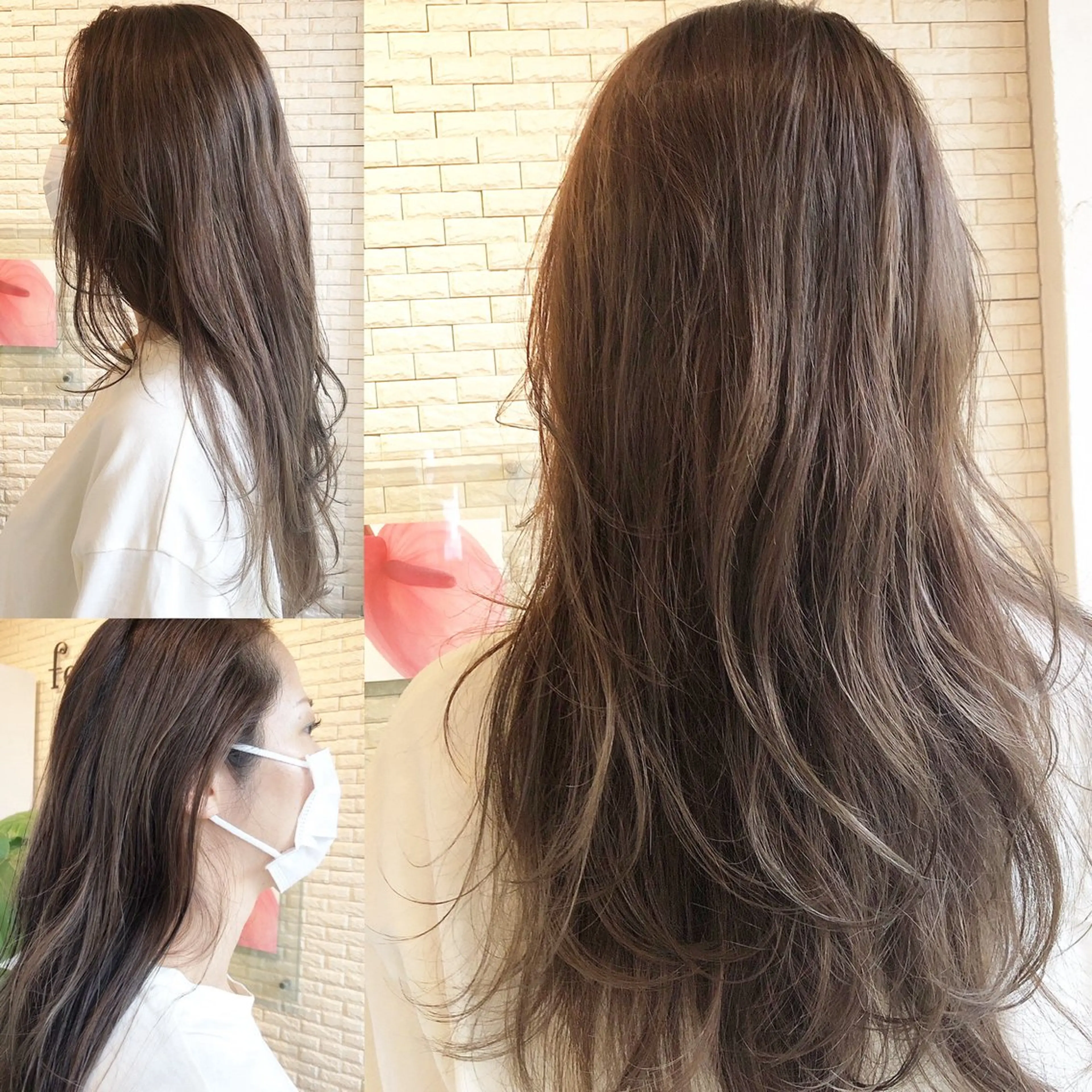 ロング カラー パーマ 牧野 由香のヘアスタイル