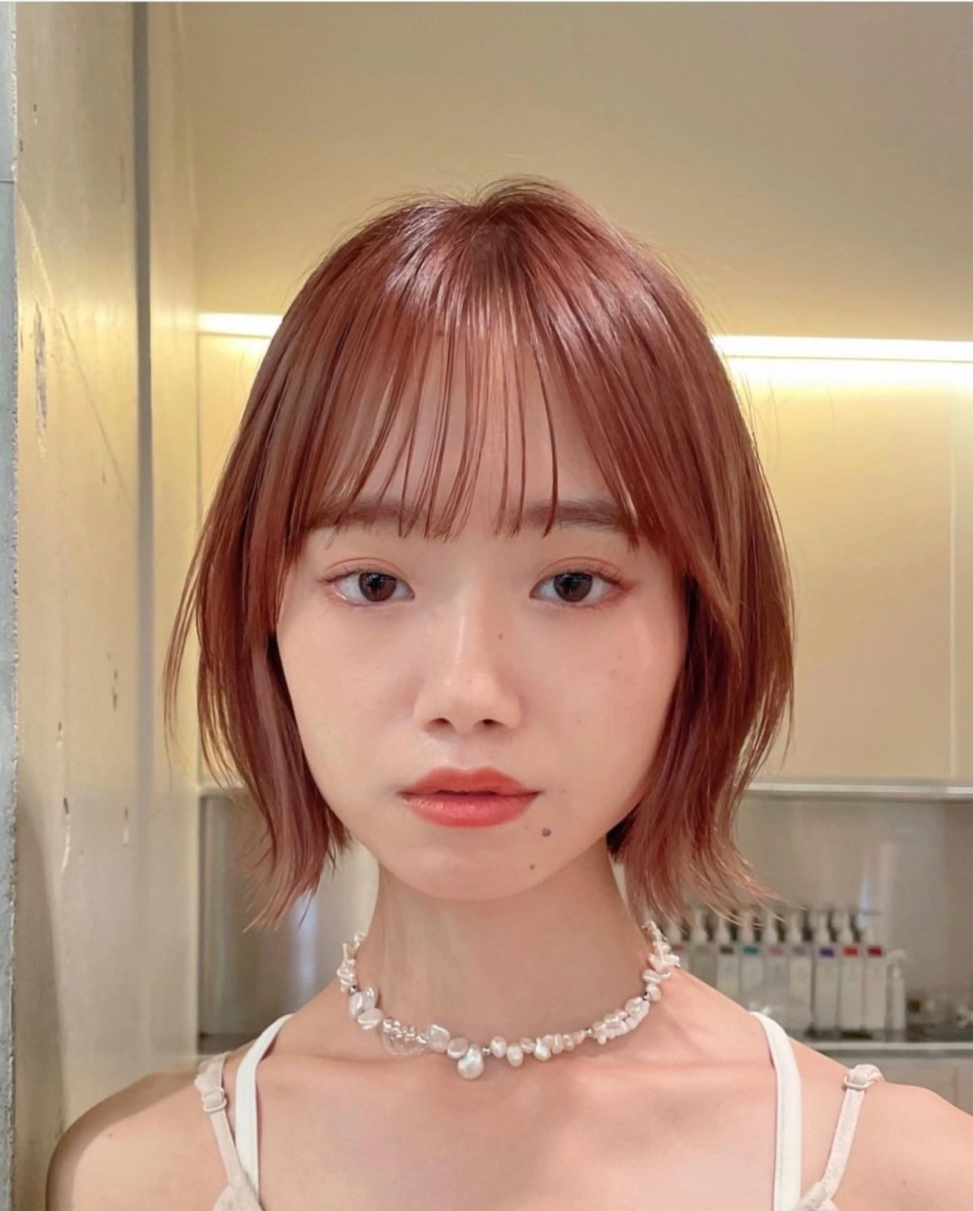 ミディアム ヘアカラー トリートメント 似合わせカット⚪︎ ／フェイスレイヤーのヘアスタイル