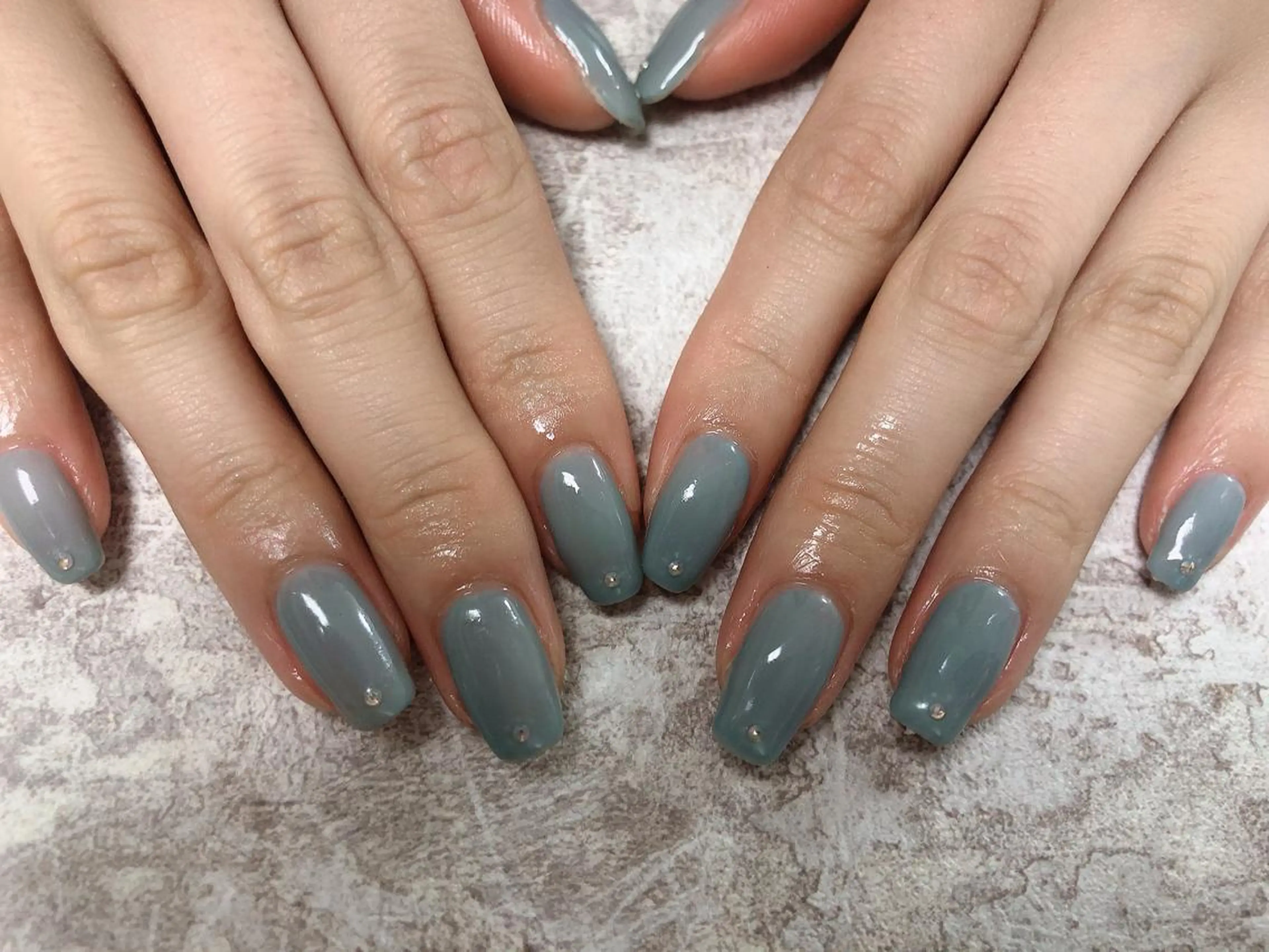 ネイル ストーンネイル ハンドネイル Mogu nail 二子玉川のネイルデザイン