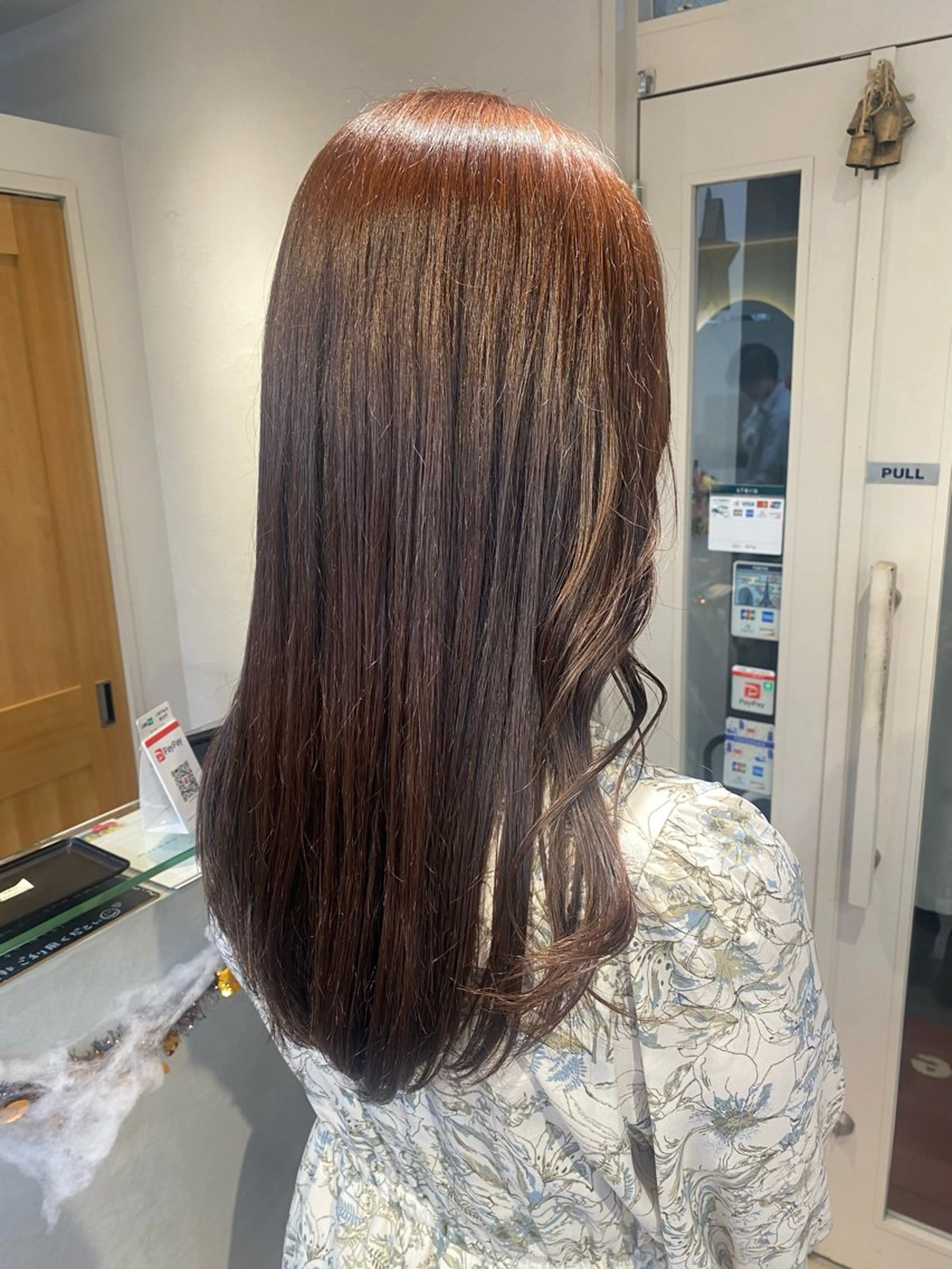 ロング カラー ベージュカラー ダブルカラー ピンクカラー ピンクベージュ カット ヘアカラー トリートメント Aya　ブリーチなし 🌱　ダブルカラーのヘアスタイル