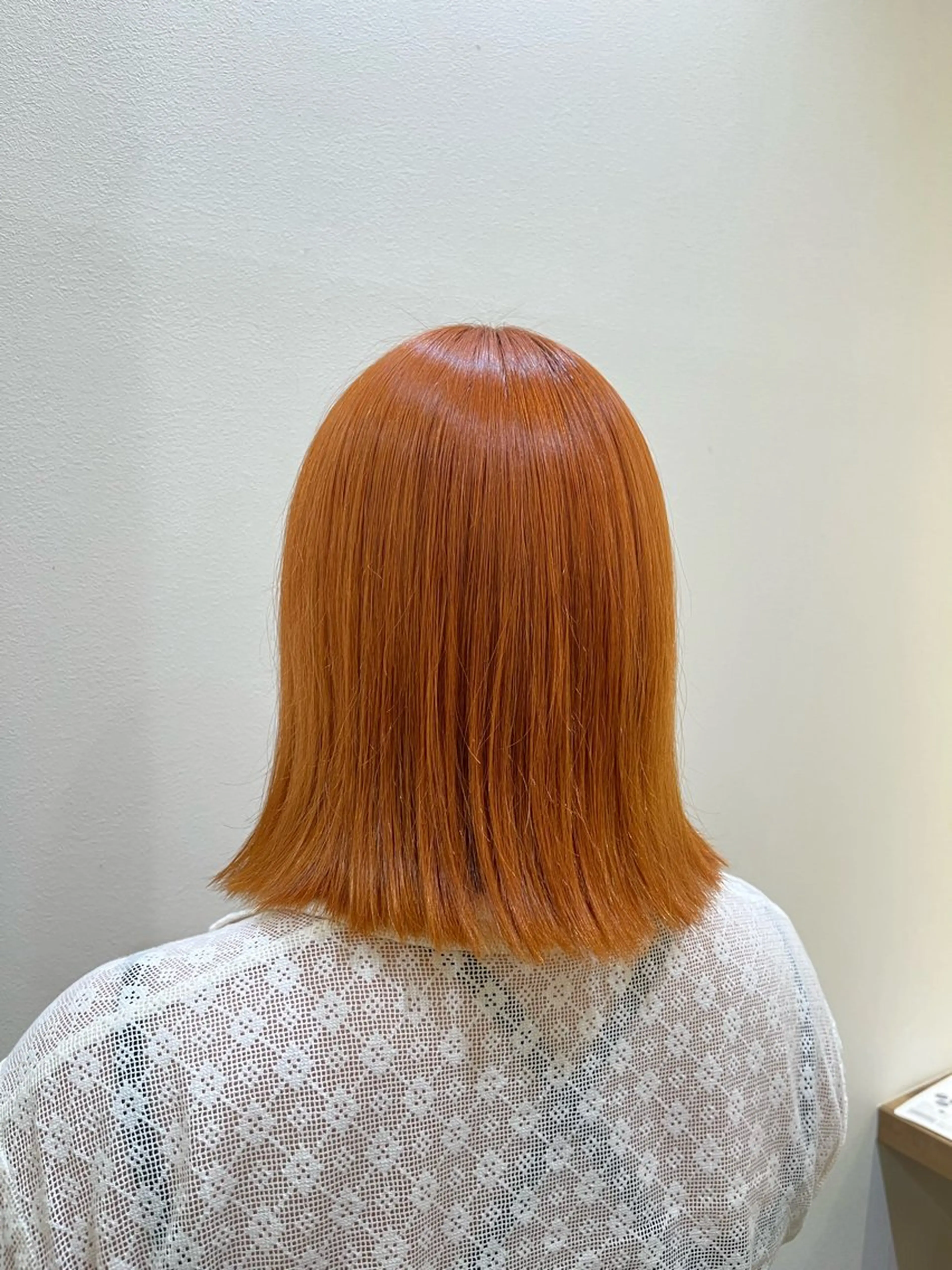 ミディアム カラー ブリーチ ブラウンカラー オレンジ オレンジブラウン ヘアカラー トリートメント 🦋レイヤー職人 猪瀬玲奈🦋のヘアスタイル