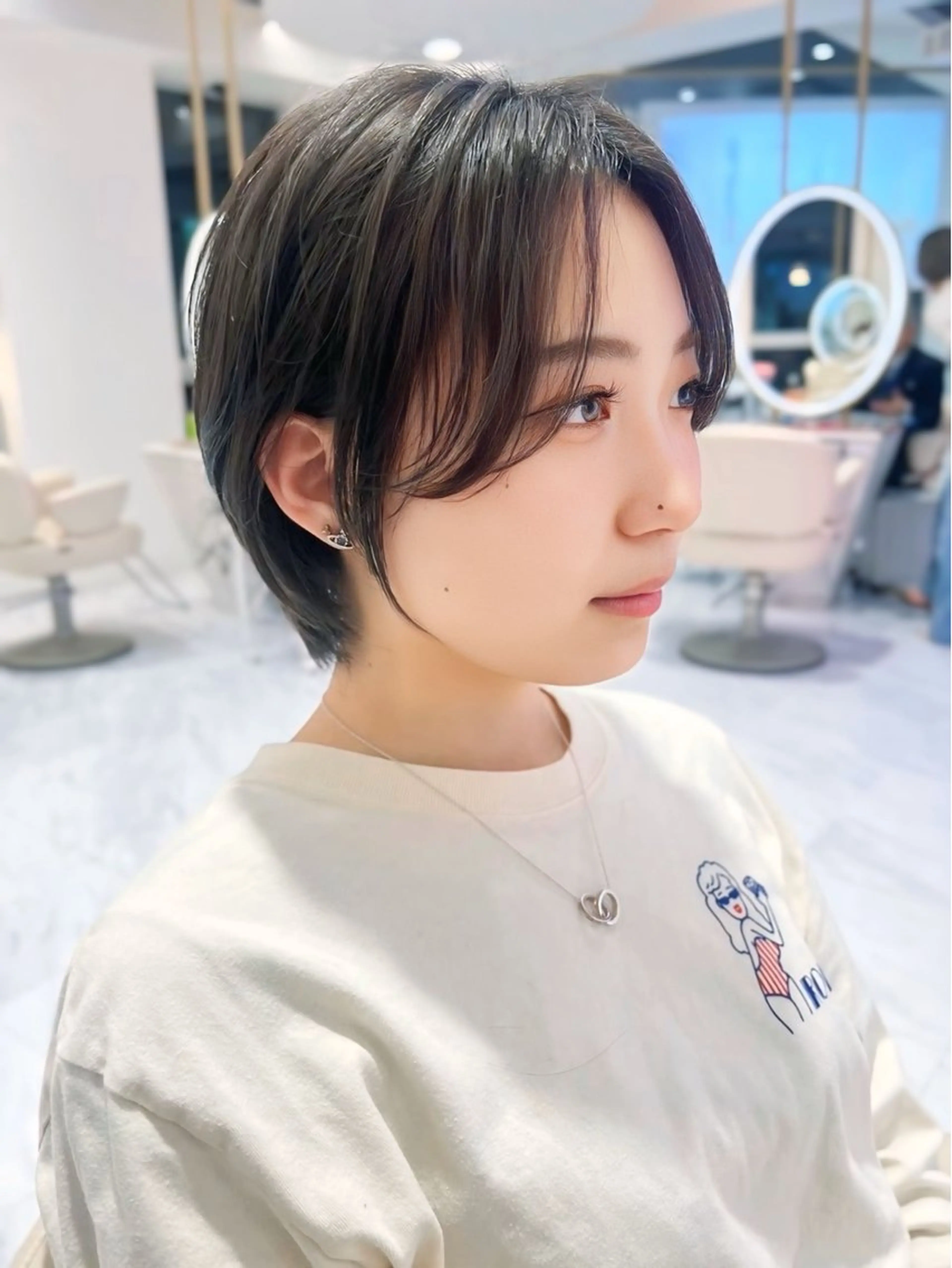 ショート カラー ハンサムショート ショートヘア カット ヘアカラー ショート/丸み/ 小顔/ERIのヘアスタイル