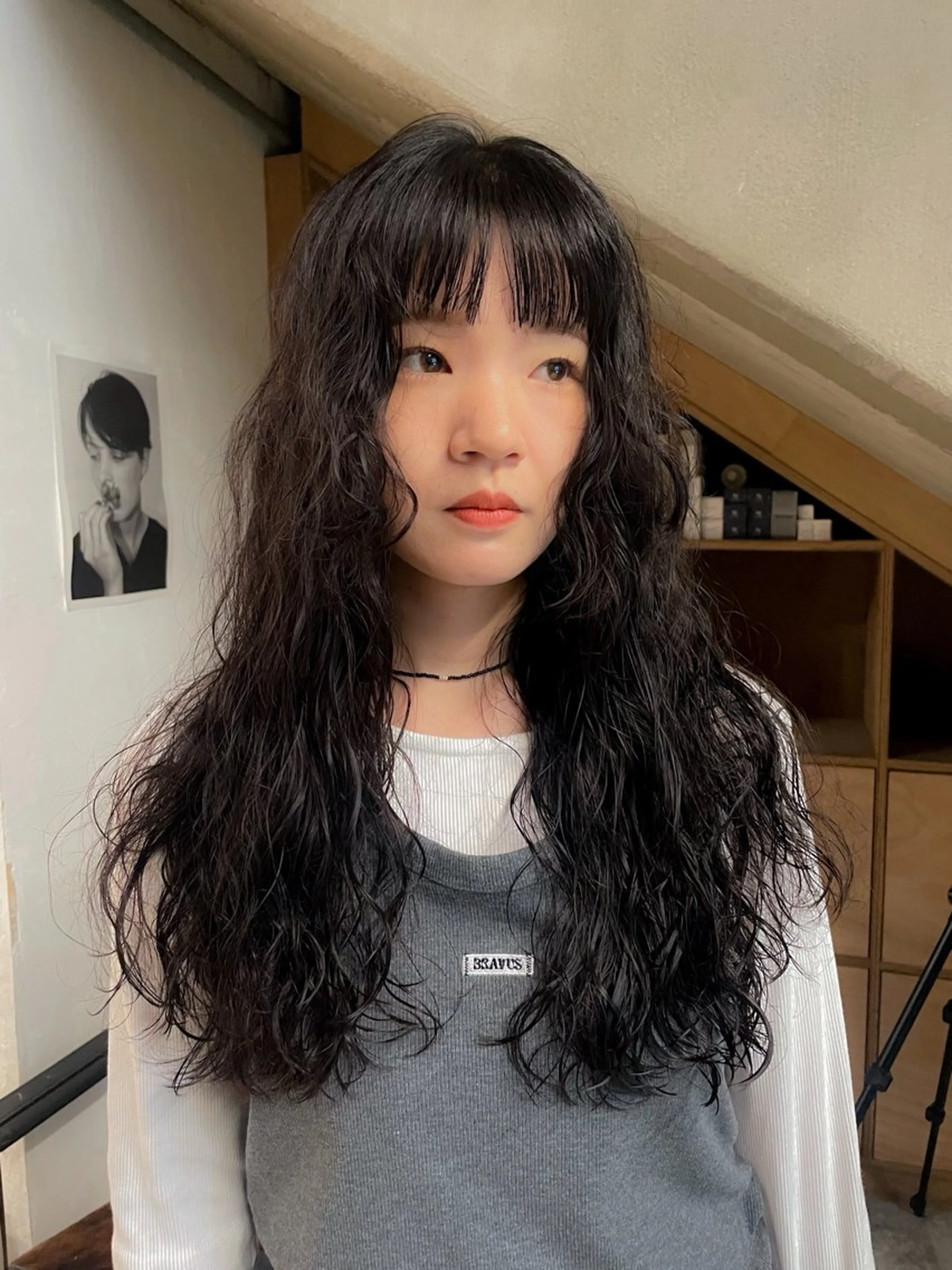 ロング パーマ パーマ/レイヤー 岩山丈一郎のヘアスタイル