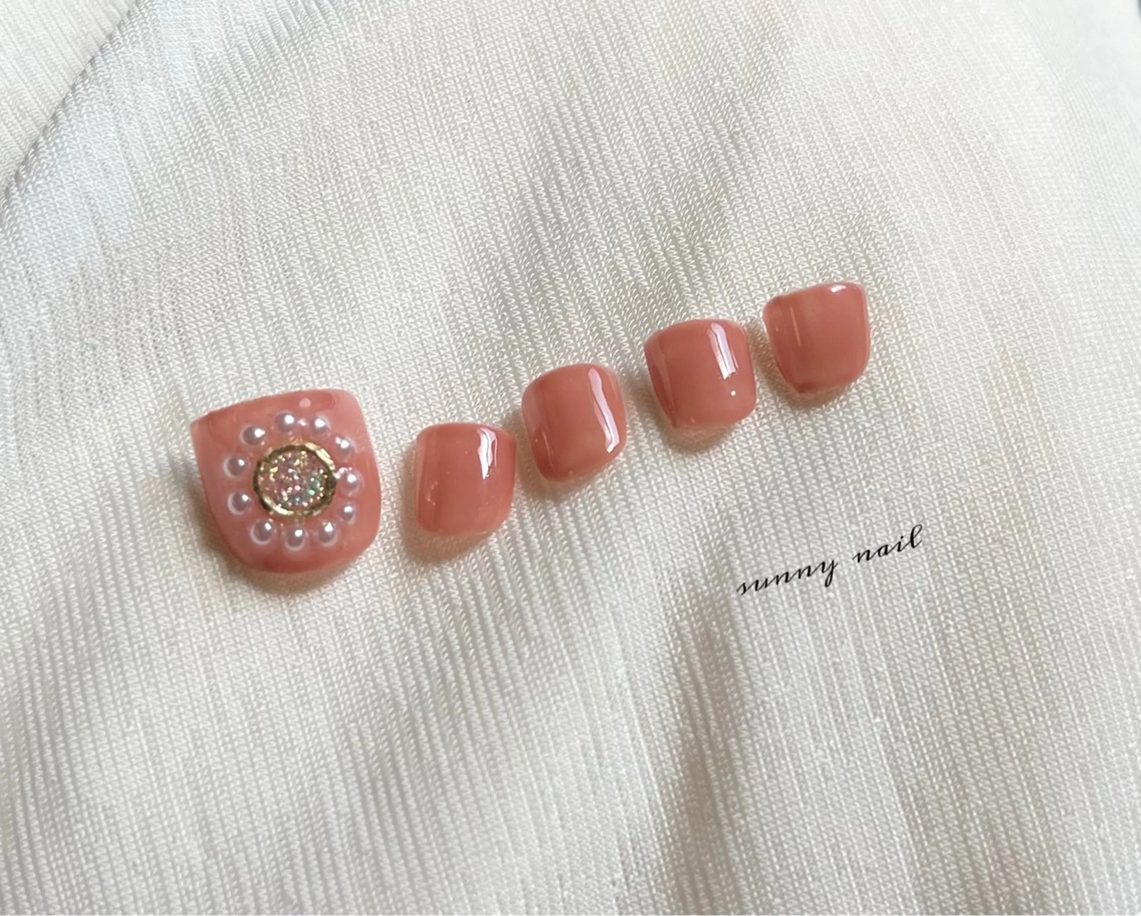 ネイル フットネイル ピンク sunny nailのネイルデザイン
