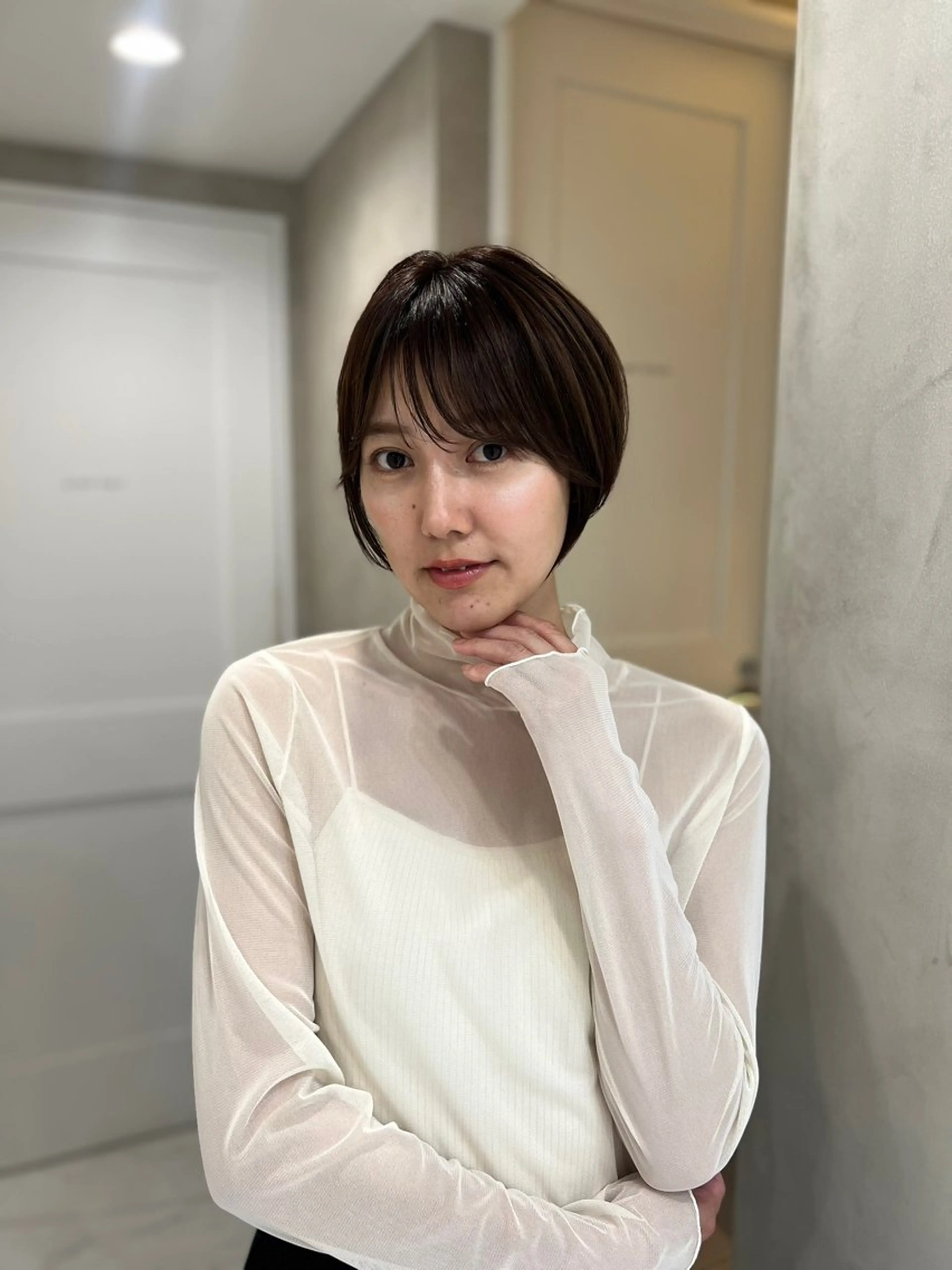 ショート カラー カット ヘアカラー トリートメント 新井　翼/銀座 メンズ◎ショート女子のヘアスタイル