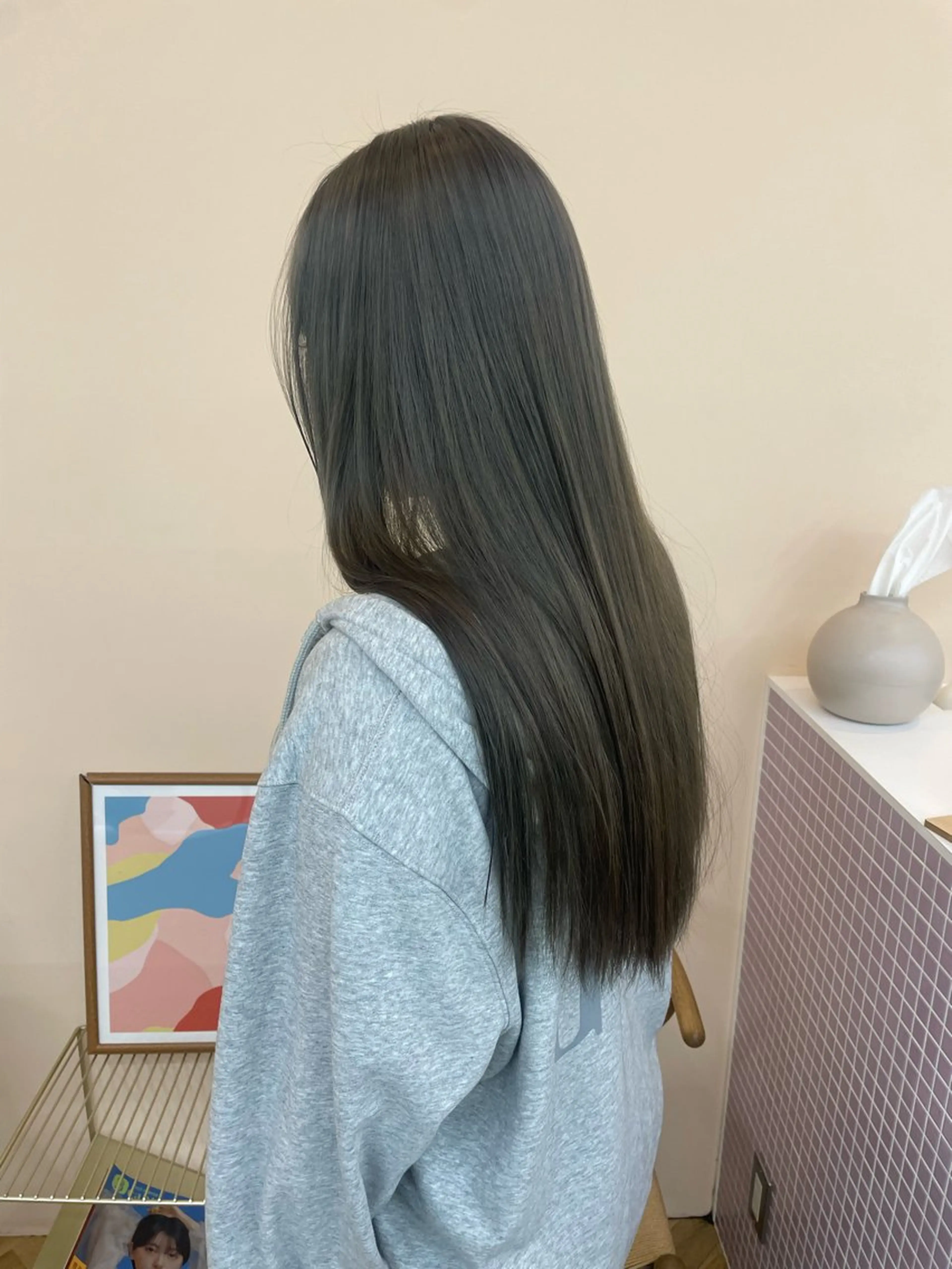 ロング カラー ヘアカラー カットモデル/ ハイトーン/ゆうあのヘアスタイル