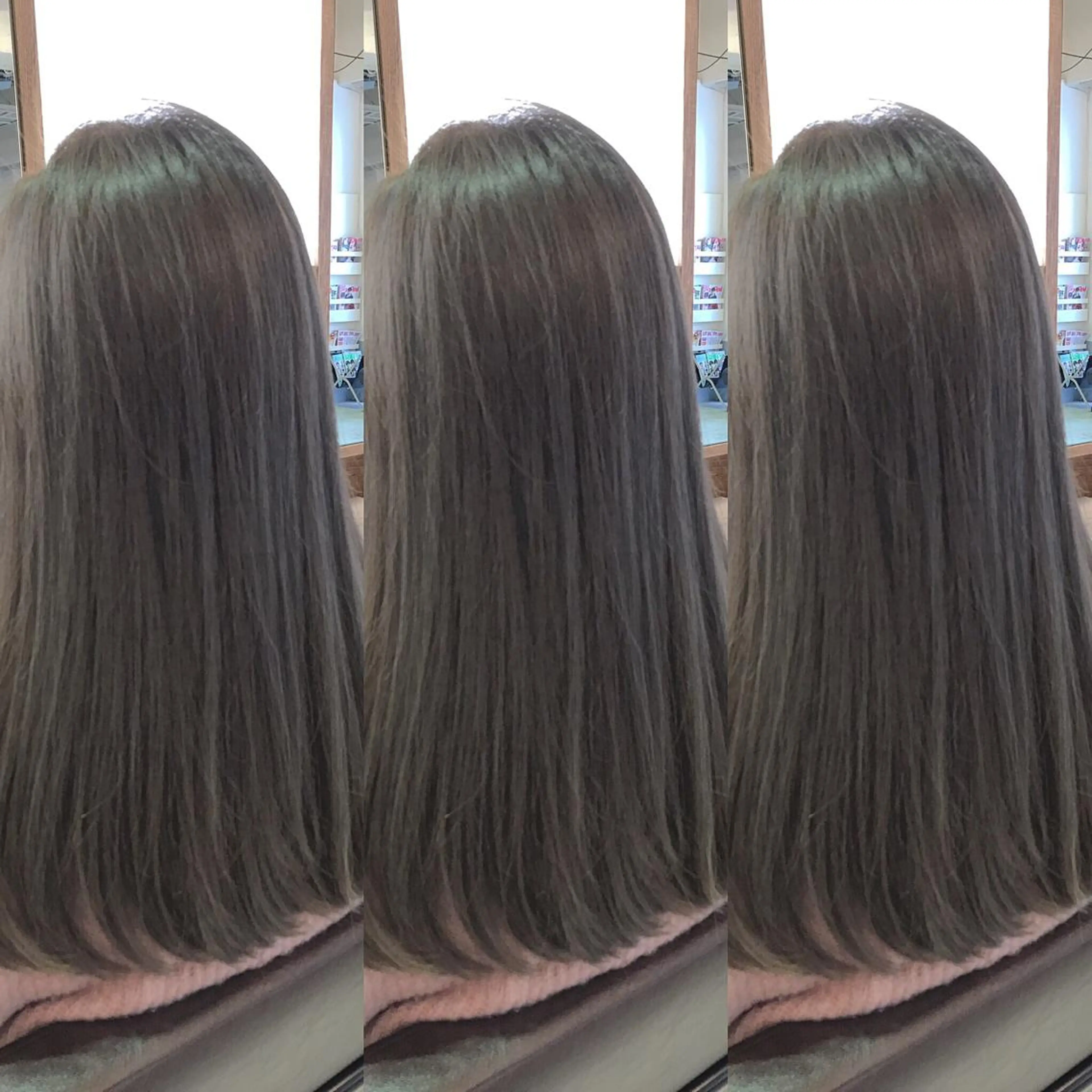 ロング カラー グレージュ イルミナカラー 青木 茂樹⭐️ 透明感カラーのヘアスタイル