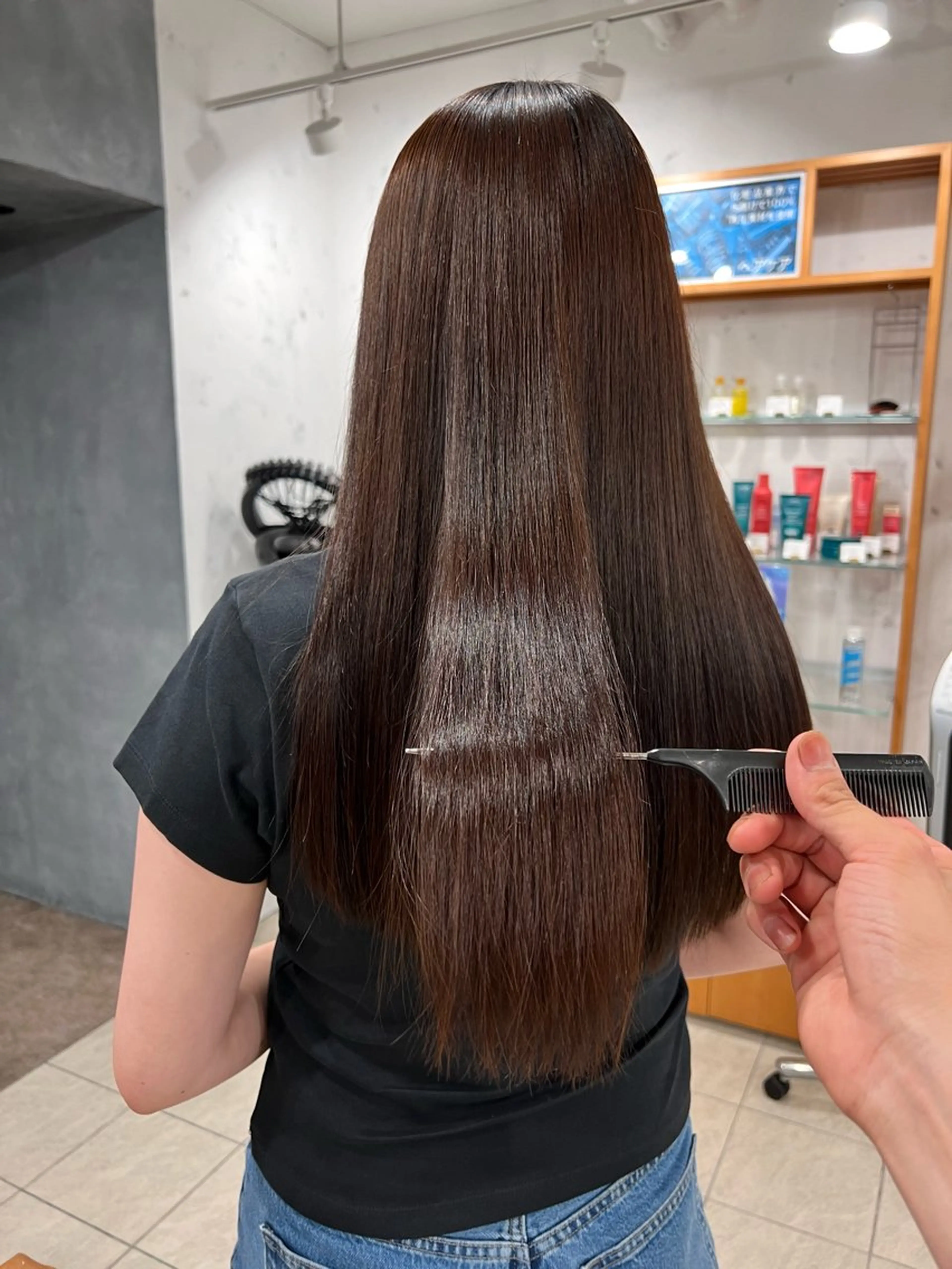 ロング カット 縮毛矯正 メンズカットグラデー ションカラー/ケイゴのヘアスタイル