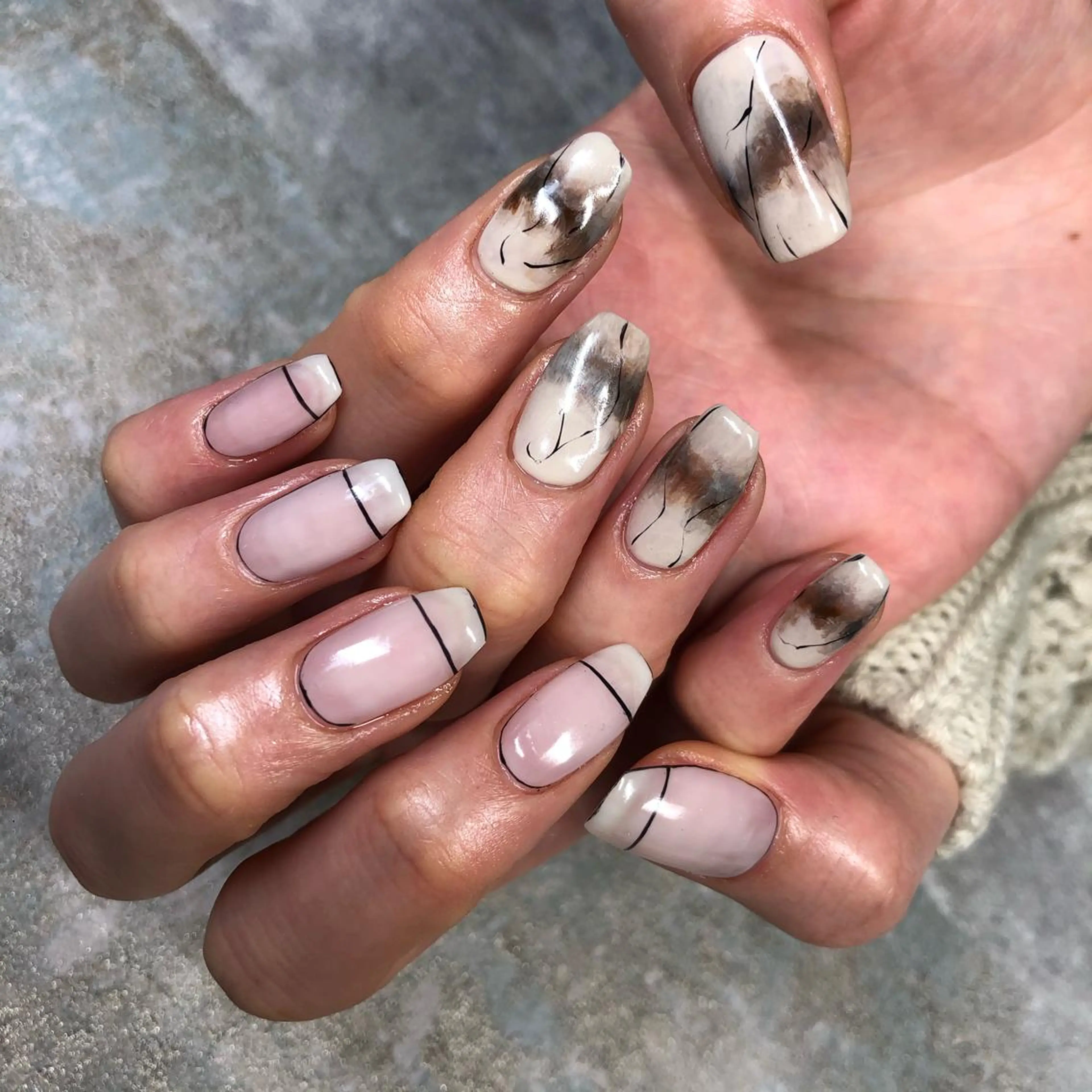 ロング カラー ヘアアレンジ キッズ ネイル マツエク・マツパ 福田 加奈のネイルデザイン