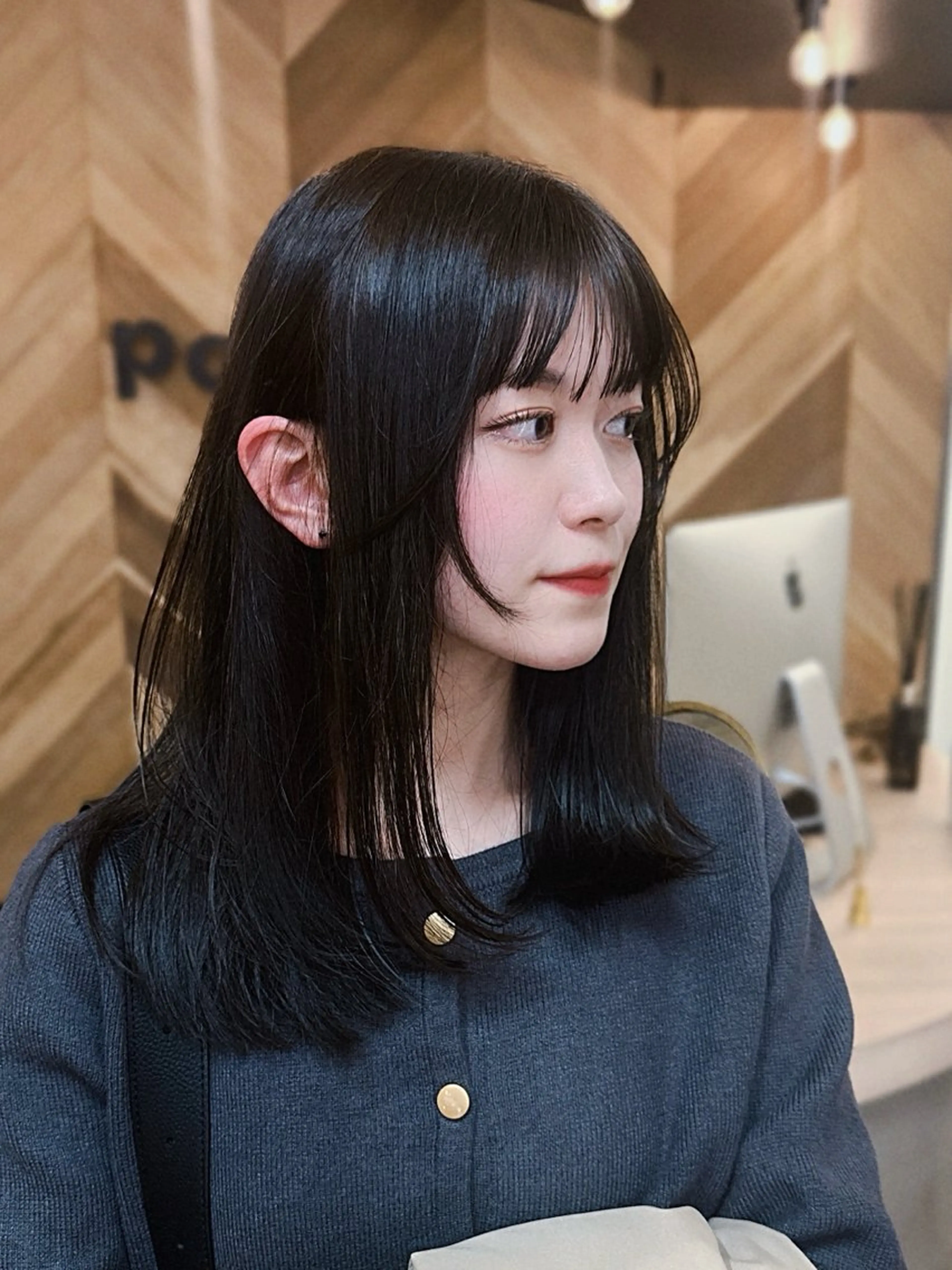 セミロング カラー カット ヘアカラー トリートメント Pocket仙台 💚モエリのヘアスタイル