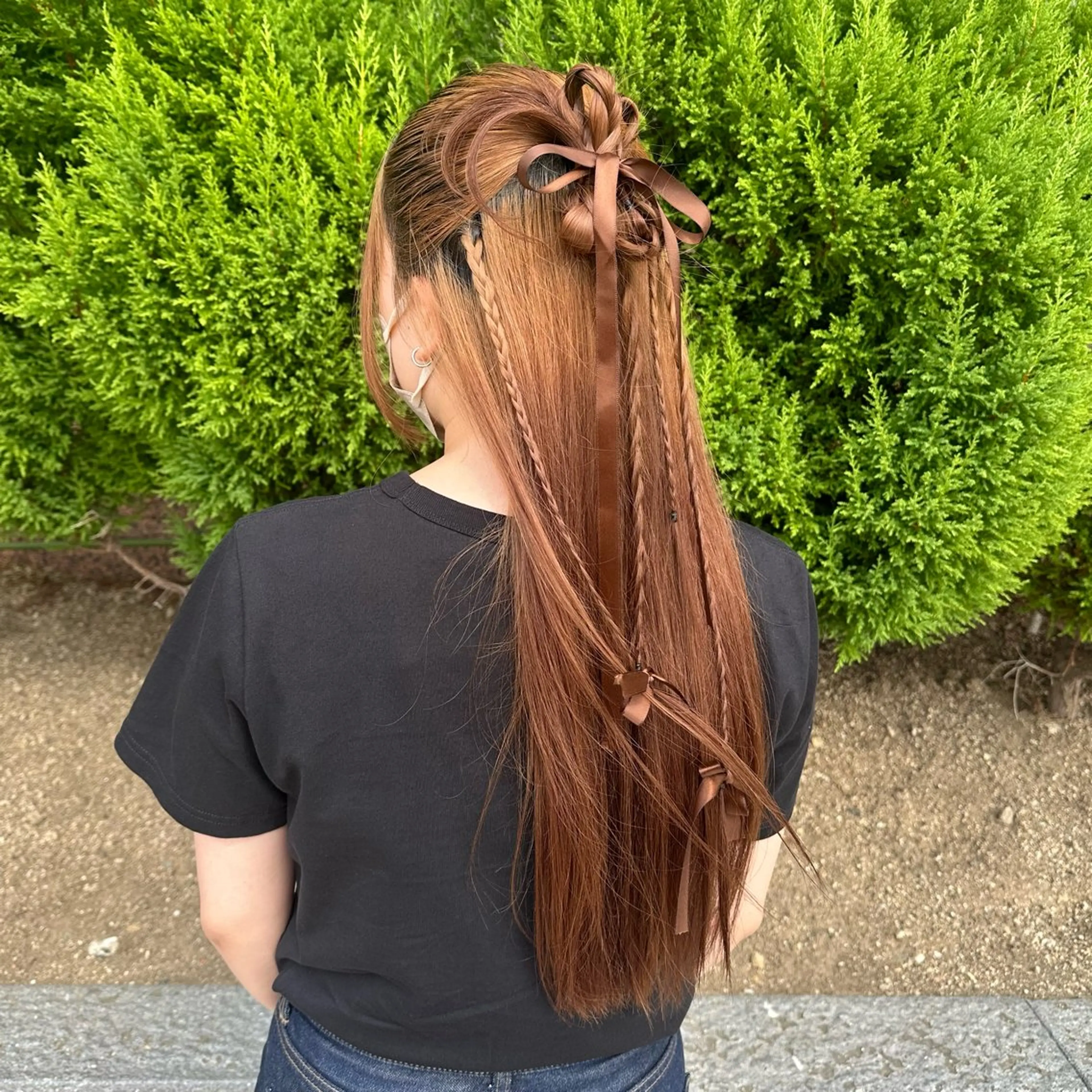 ロング ヘアアレンジ キヨミ 韓国レイヤーカットのヘアスタイル