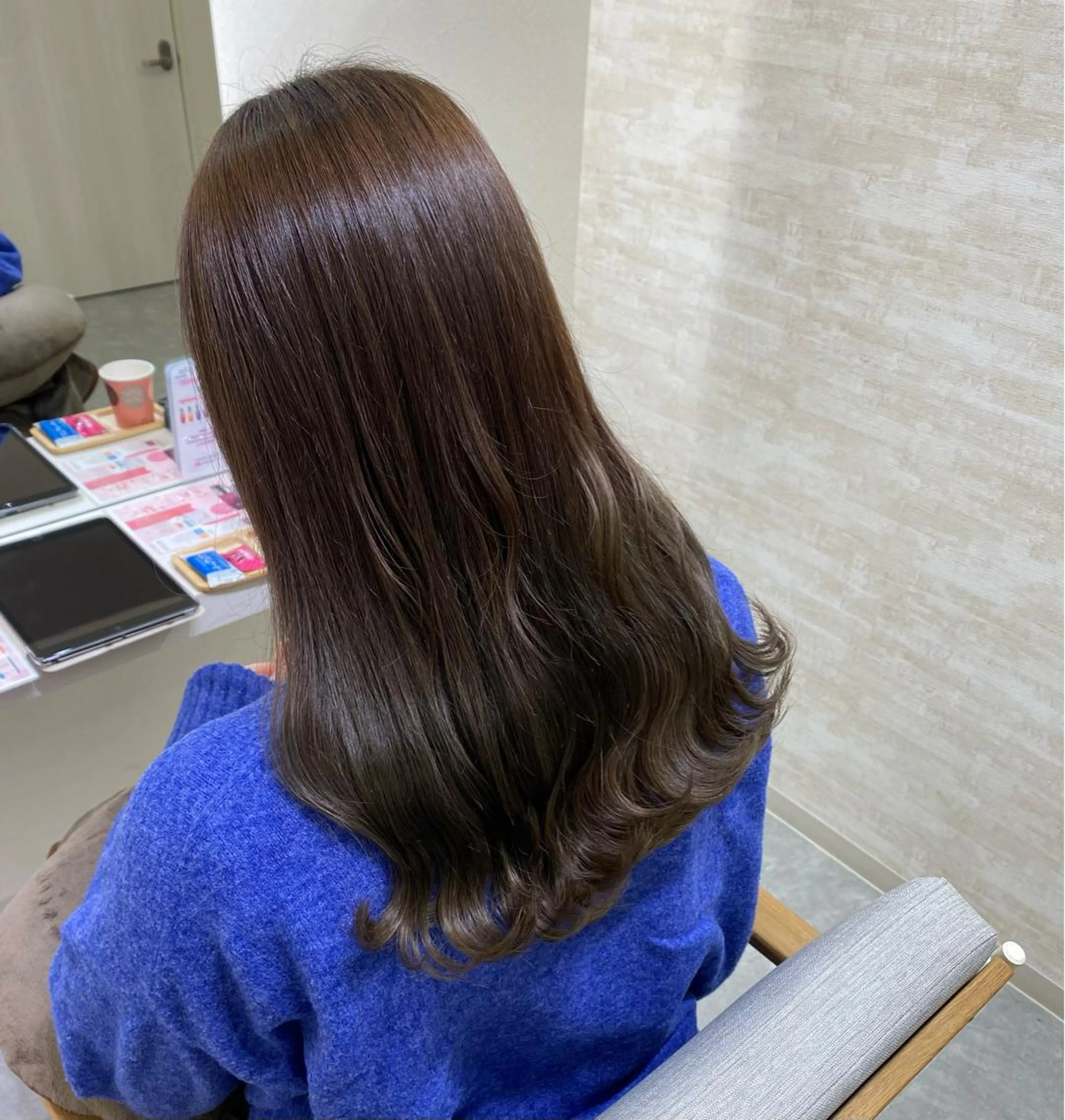 セミロング ヘアカラー トリートメント 髪質改善&ヘアケア 永山若奈のヘアスタイル
