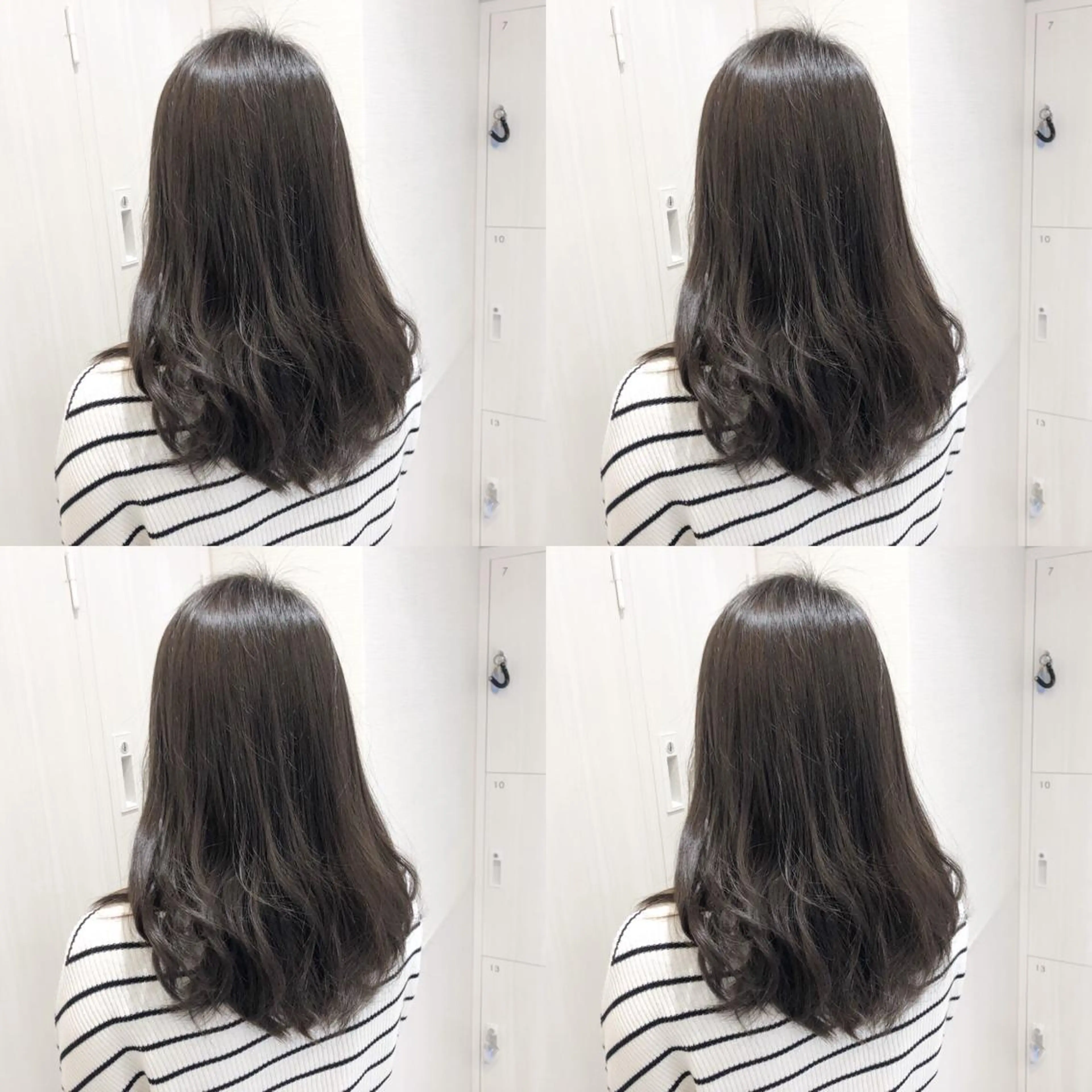 ロング カラー アディクシーカラー アッシュ バレイヤージュ 透明感カラー グラデーションカラー レイヤー/韓国/ 顔周り/しんやのヘアスタイル