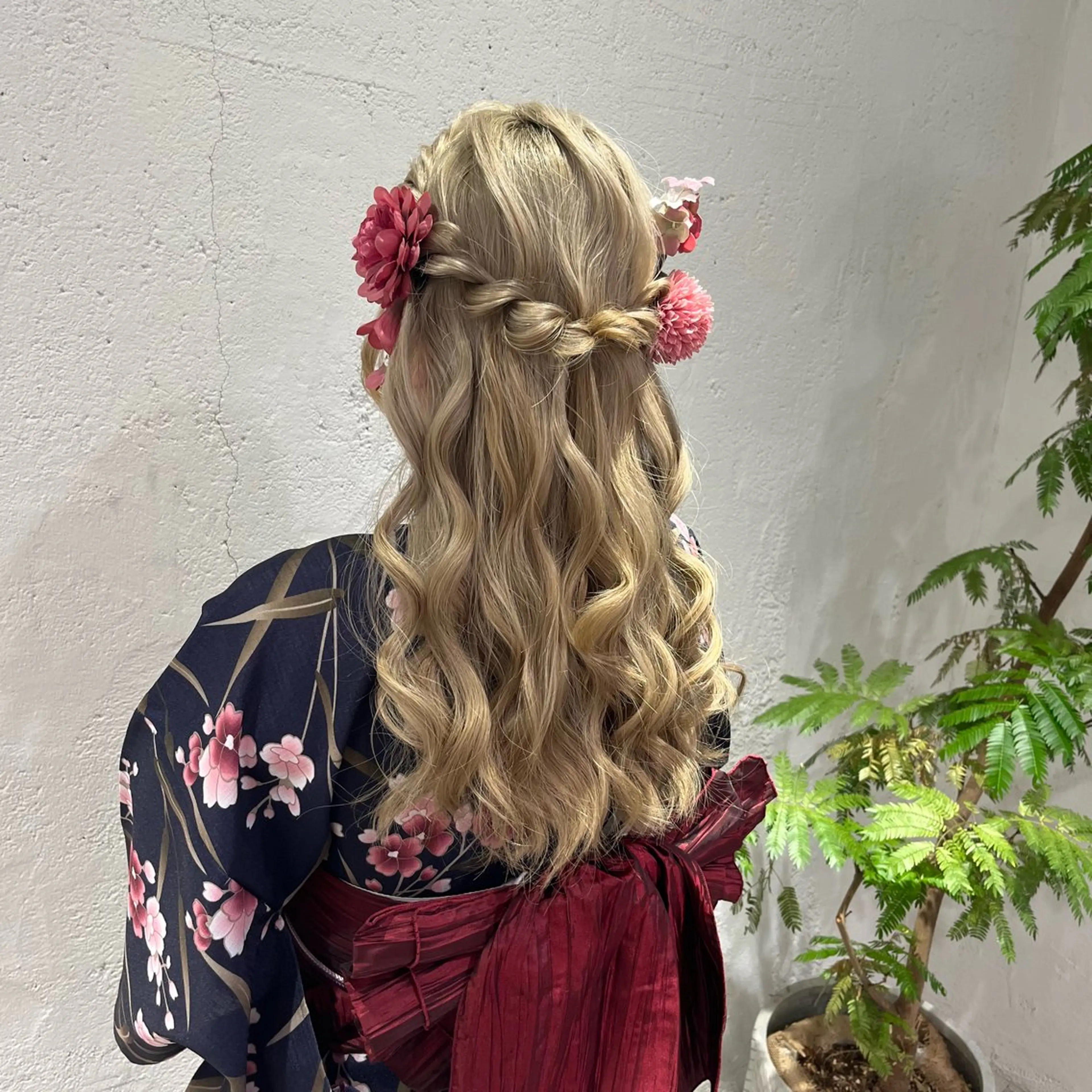 土日祝🫧浴衣着付け+ヘアセット‪🎐〈ペア予約ok‪‪❤︎‬〉の写真