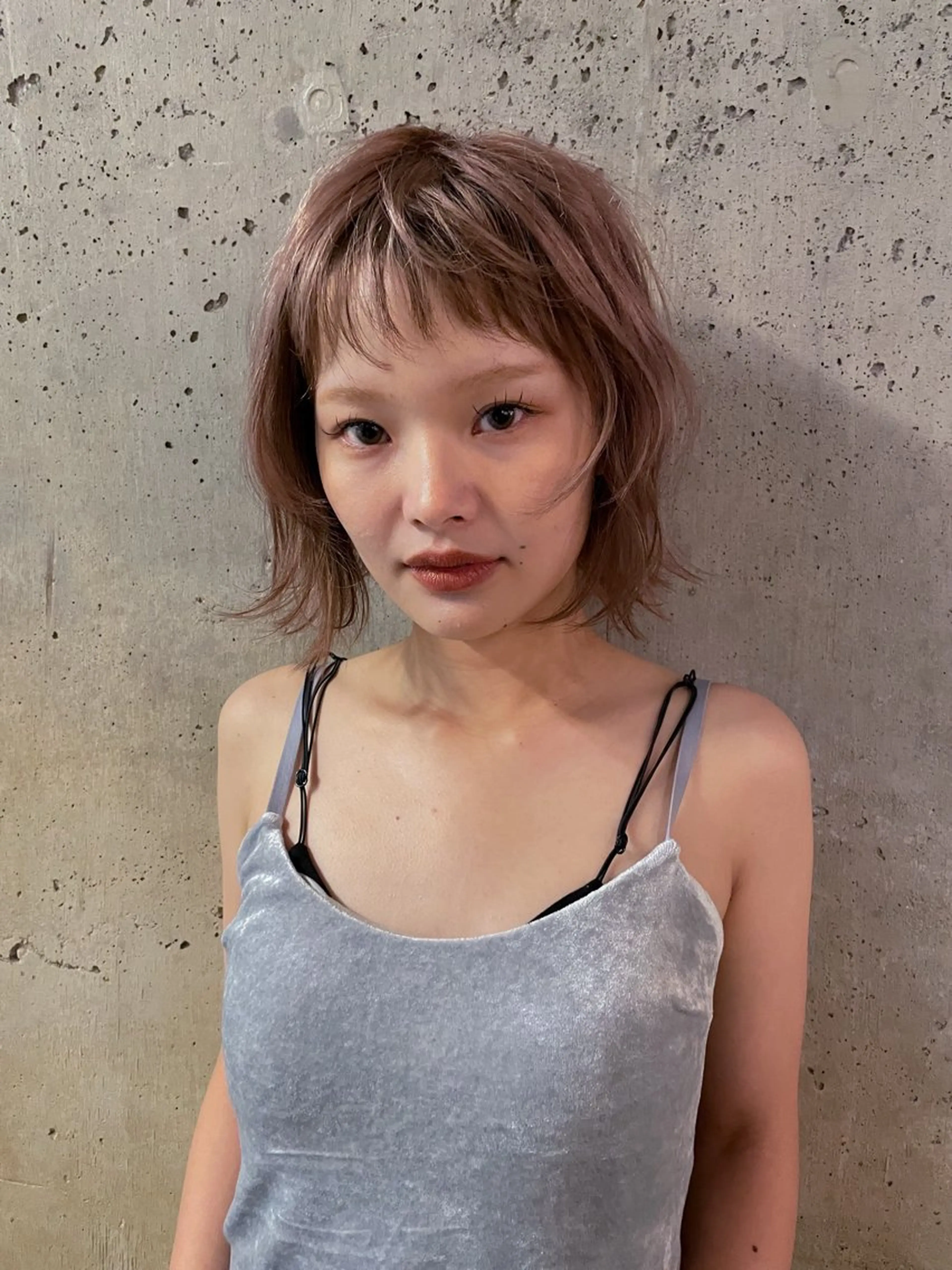 ミディアム カラー パーマ/レイヤー 岩山丈一郎のヘアスタイル