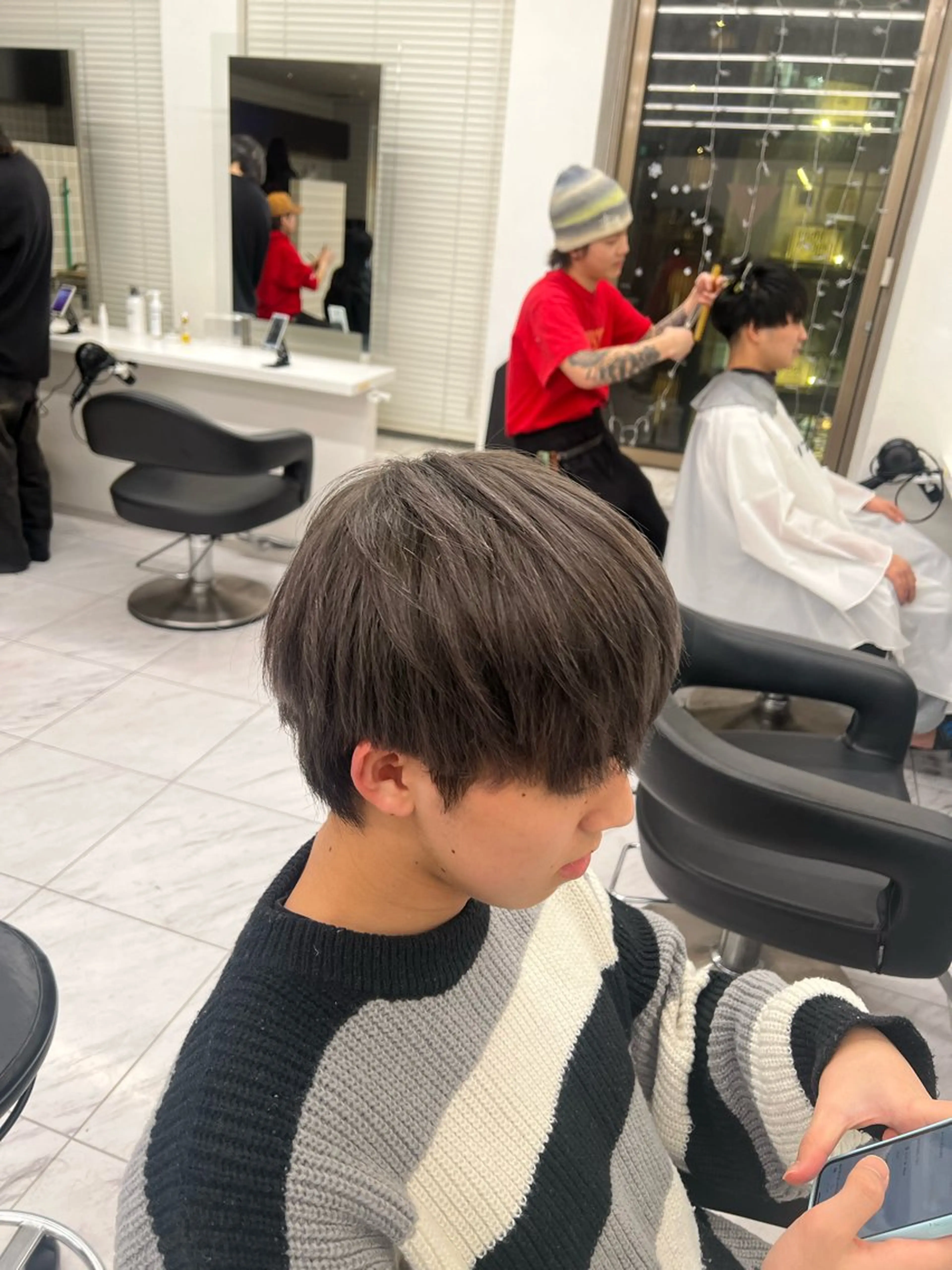 ショート カラー パーマ メンズ ヘアカラー トリートメント 韓国レイヤーカット /REIのヘアスタイル