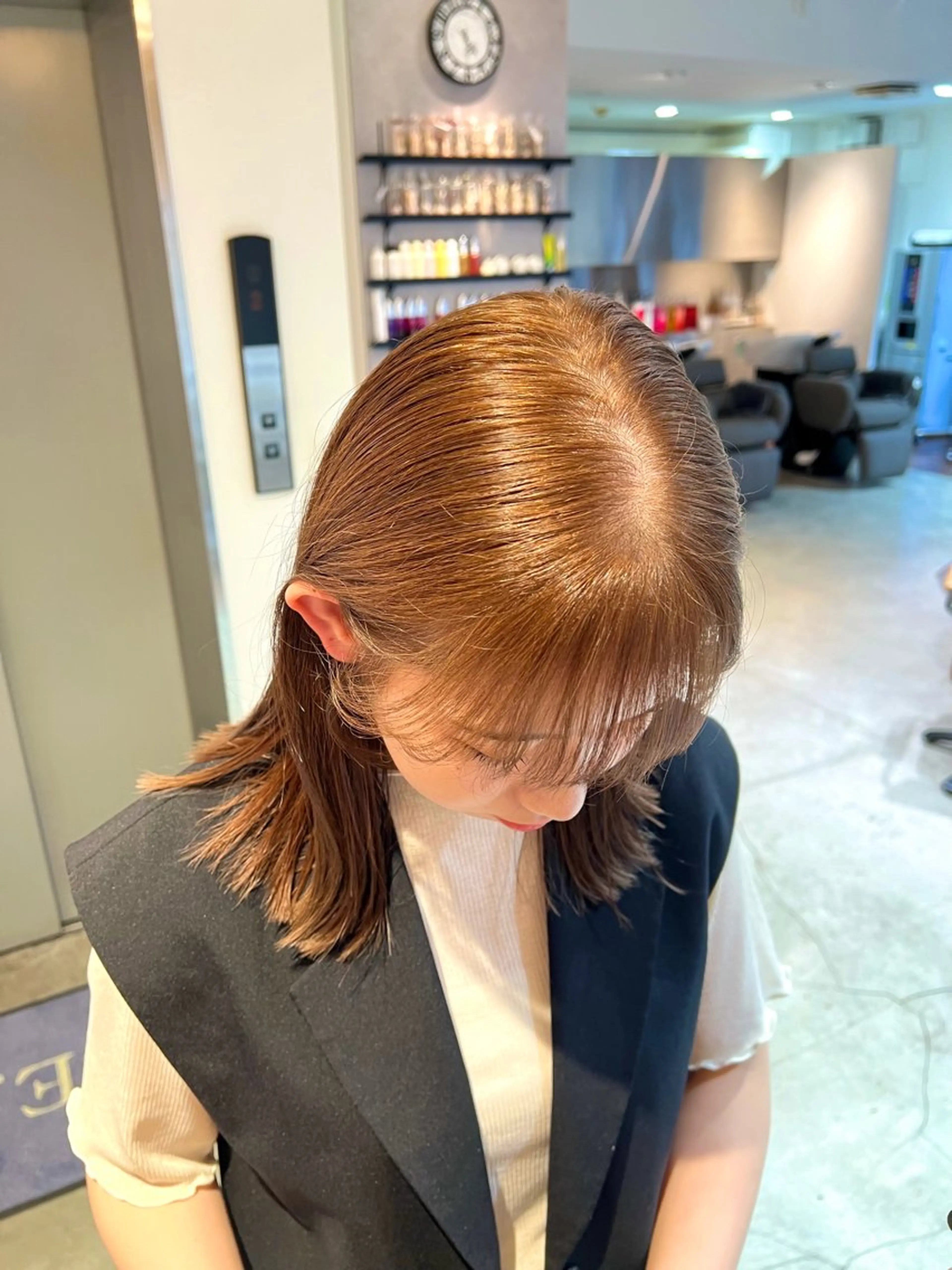 【透明感GET𝐦𝐞𝐧𝐮】カット➕ブリーチなしダブルカラー➕インプライム2stepトリートメント🌱の写真