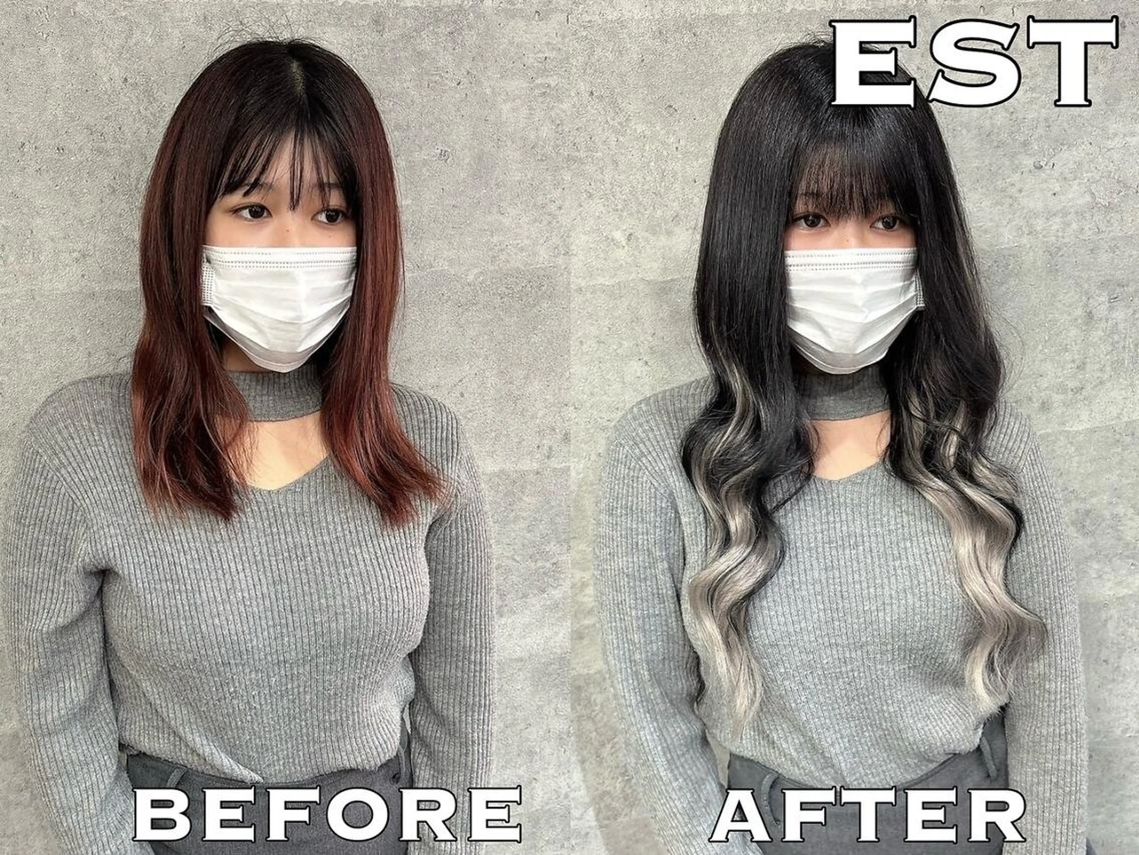 ロング メンズ ヘアアレンジ カラー シールエクステ メンズバレイヤージュ メンズブリーチ メンズハイライト メンズハイトーン MORI MARIKAのヘアスタイル