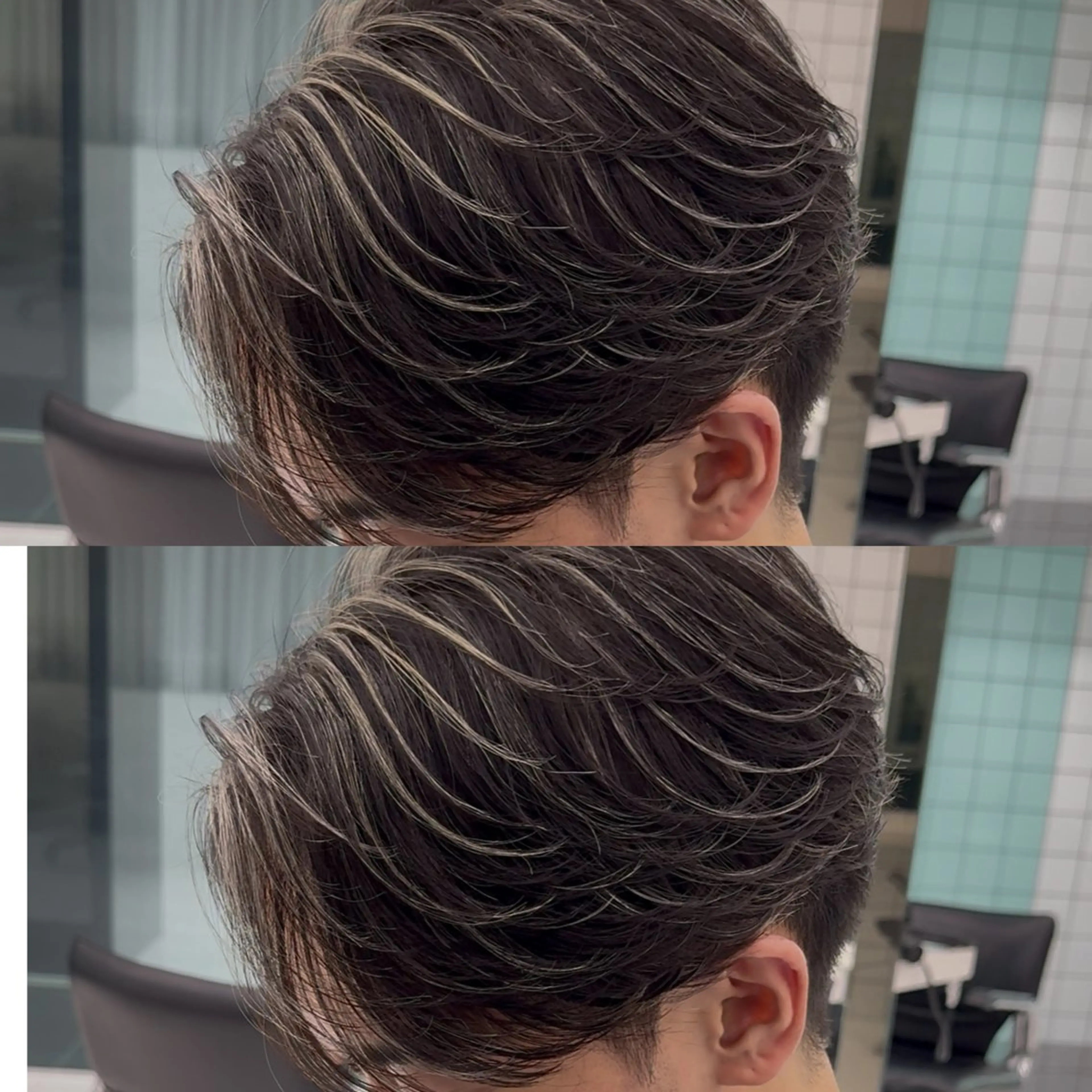 カラー メンズ メンズハイライト ハイライトカラー ヘアカラー miyu’s渋谷所属・高崎 堅心のヘアスタイル