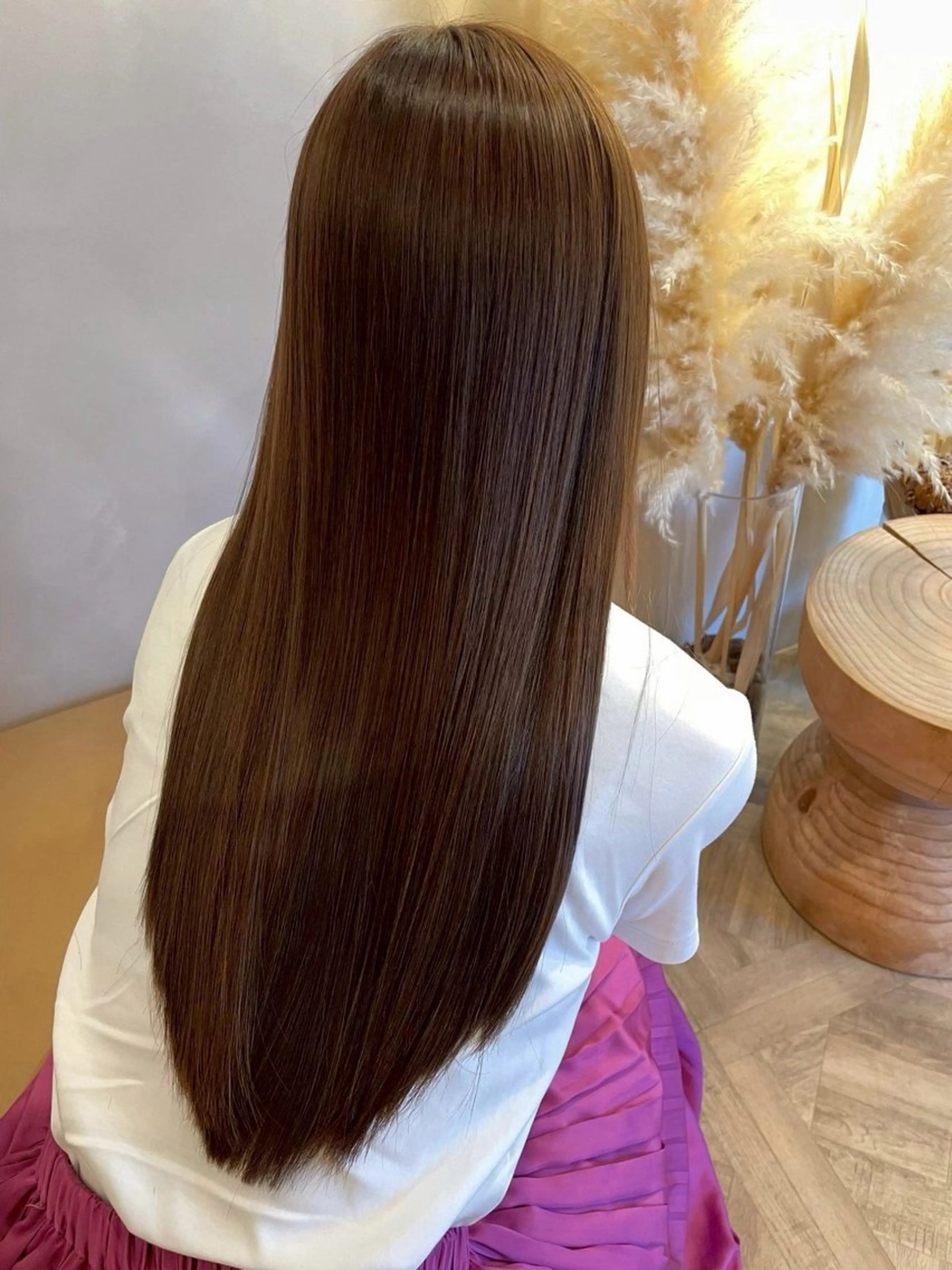 ロング 縮毛矯正 トリートメント 髪質改善/縮毛矯正 新潟/レイヤー/有紗のヘアスタイル