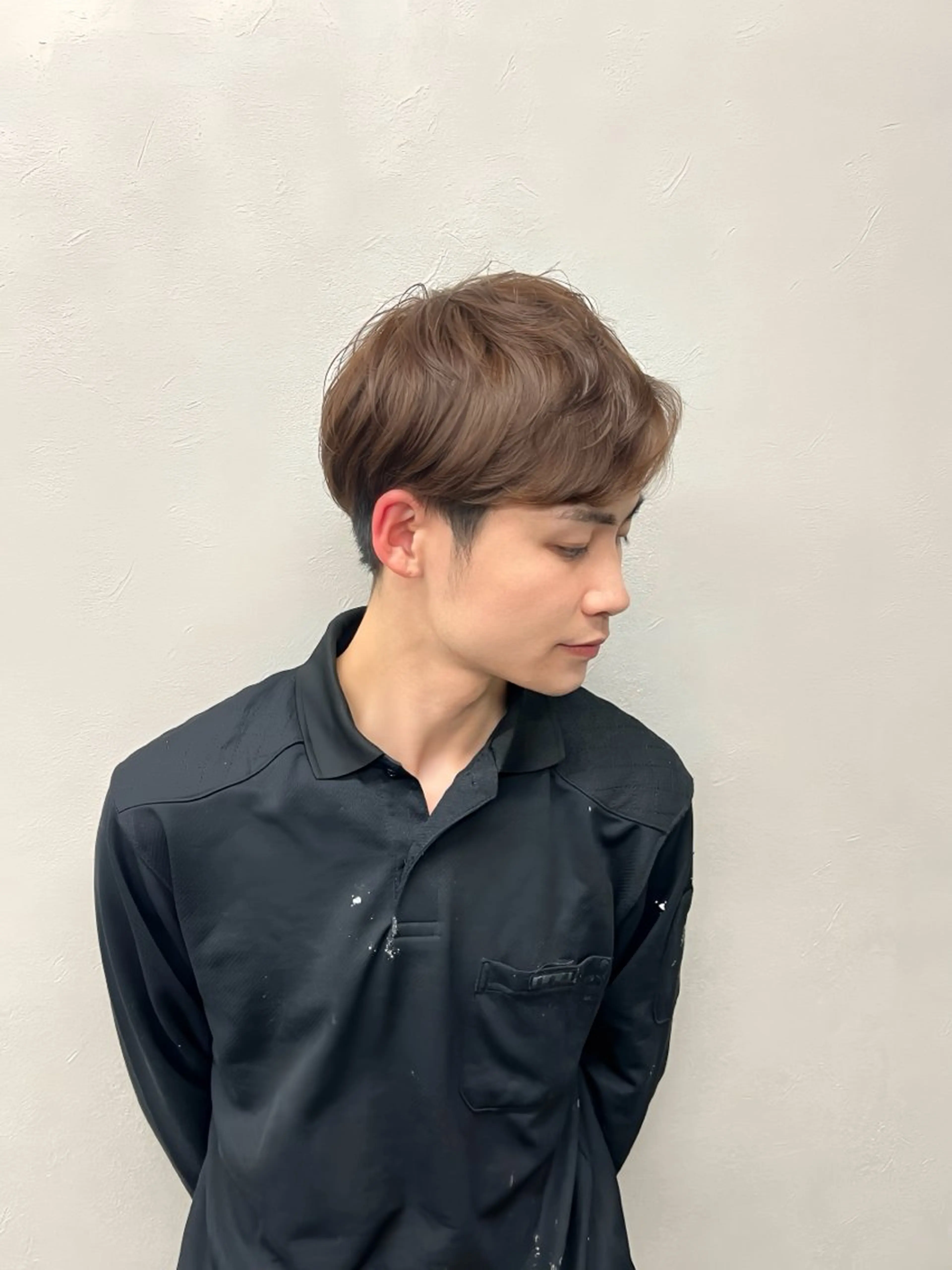 ショート カラー メンズ アッシュ 透明感カラー ヘアカラー Lito by y's BLUE所属・もも なのヘアスタイル