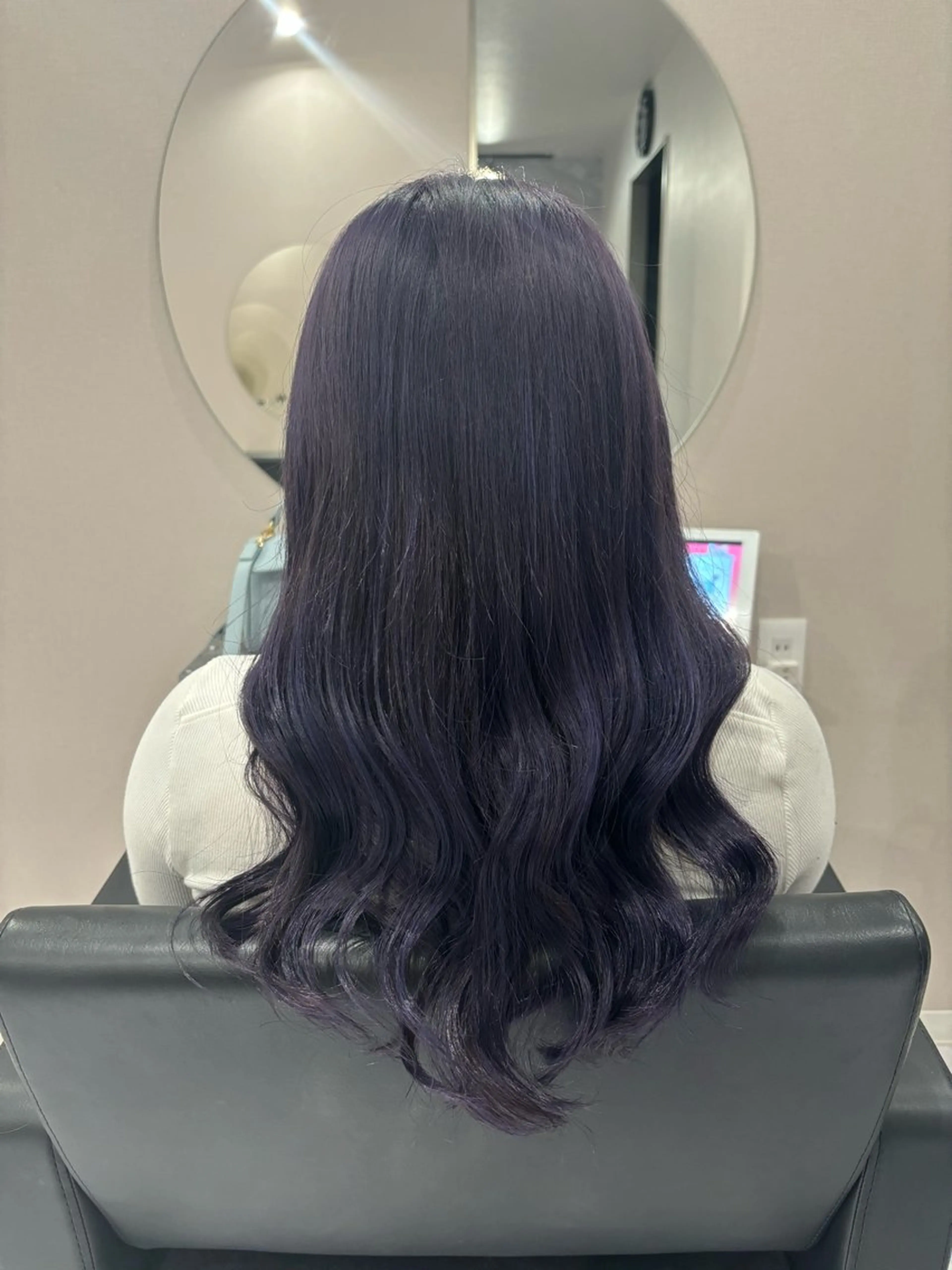 ロング カラー ブルーカラー ブルーラベンダー ラベンダーカラー ヘアカラー トリートメント 🫐ブルーラベンダー 髪質改善🫐/MEIのヘアスタイル
