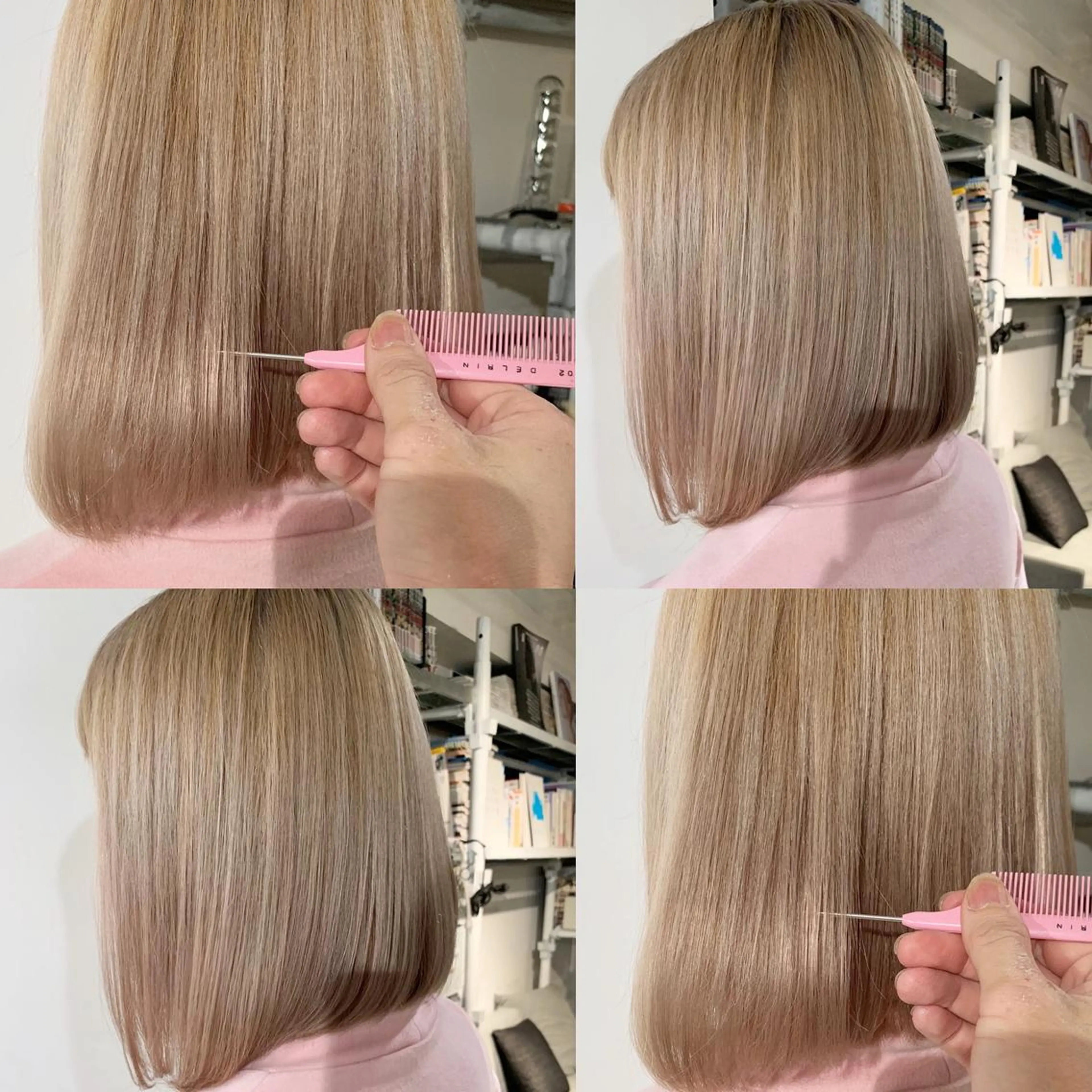 ミディアム カラー ブリーチ ケアブリーチ ヘアカラー トリートメント ヘアセット ✨艶ブリーチカラー ✨四ノ宮裕己のヘアスタイル