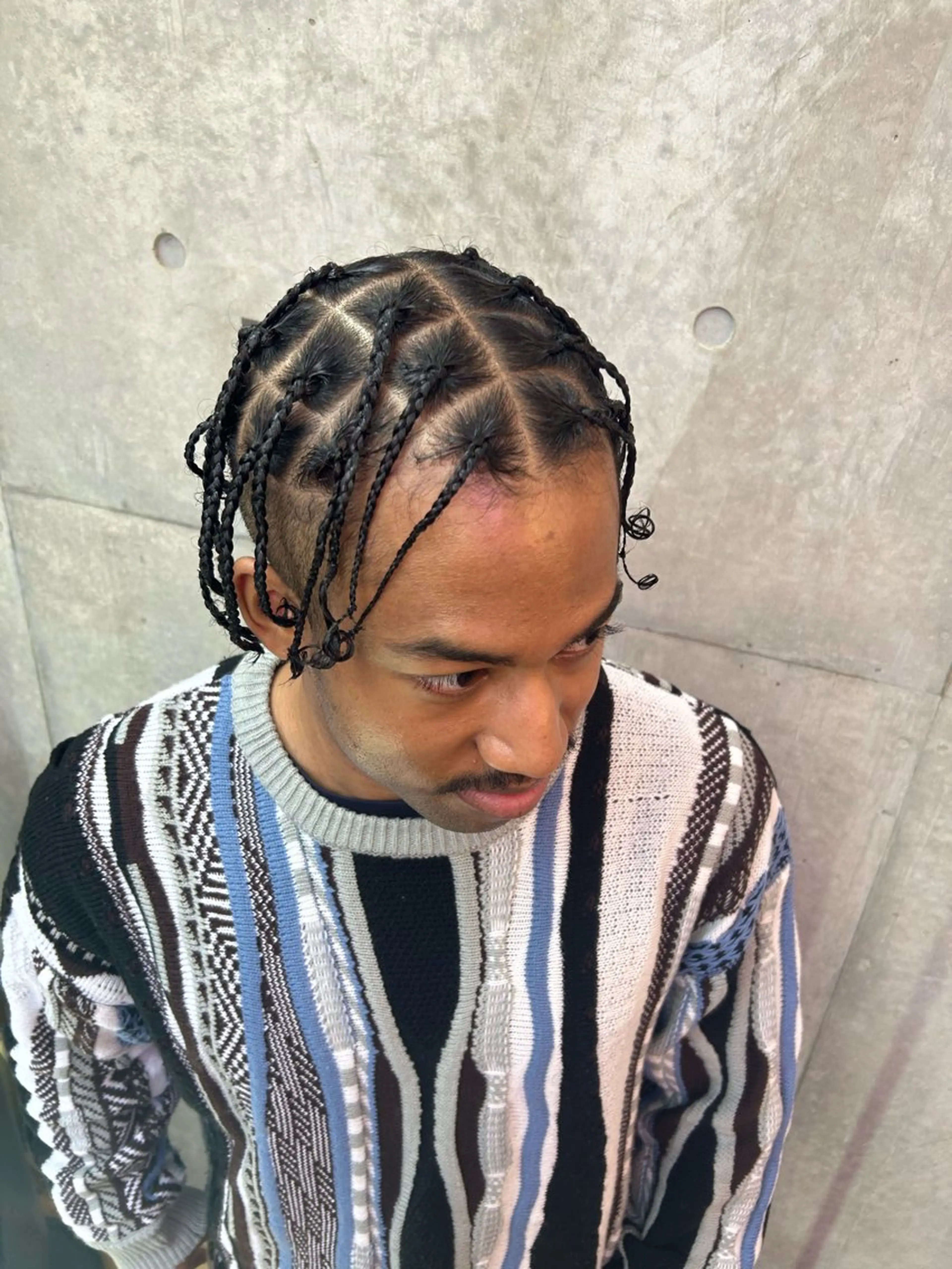 メンズ ヘアセット HARURU🪮✨ ブレイズ海外ヘアのヘアスタイル