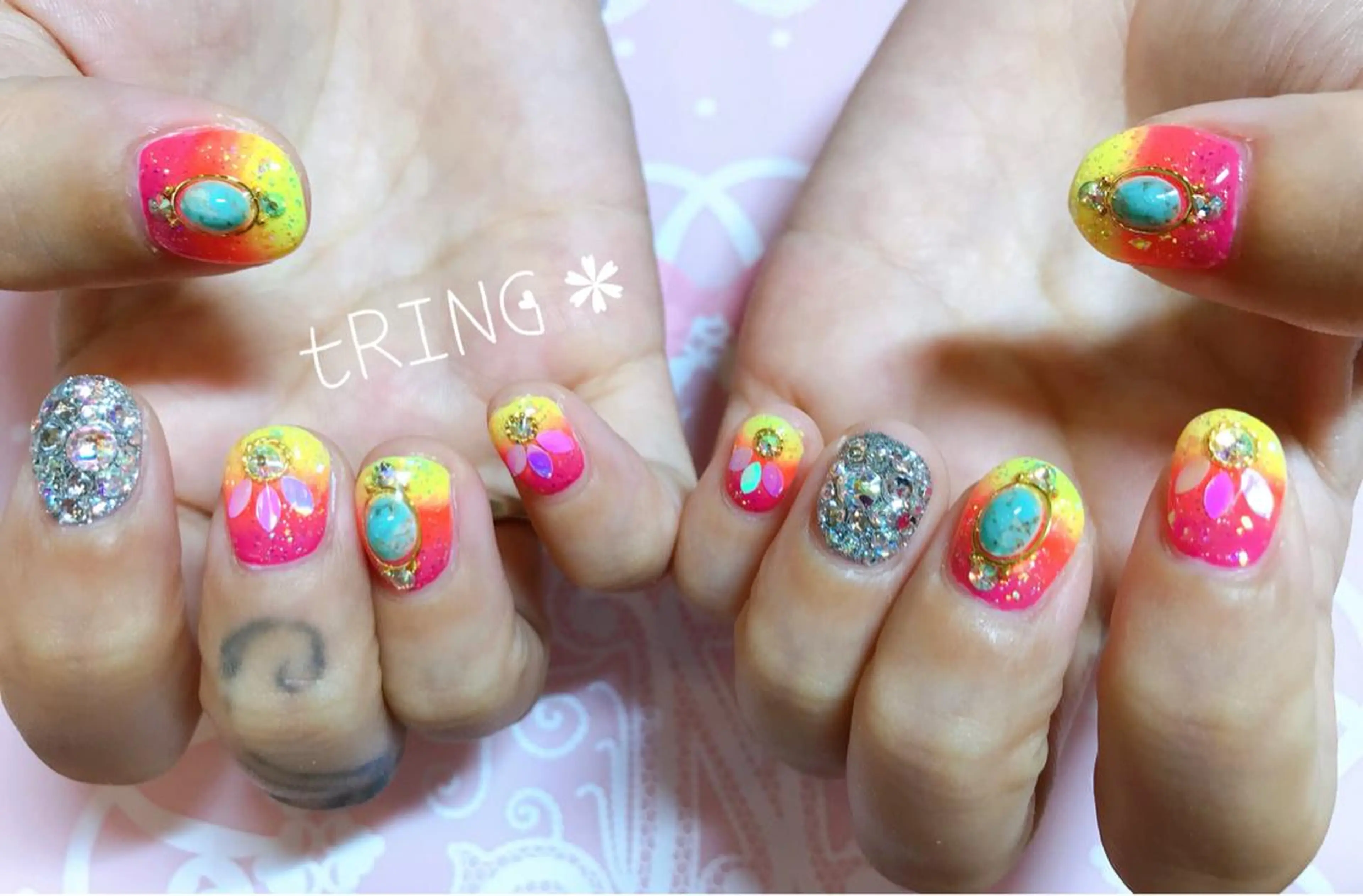 ネイル アートネイル ハンドネイル tRING＊ しいの木台のネイルデザイン