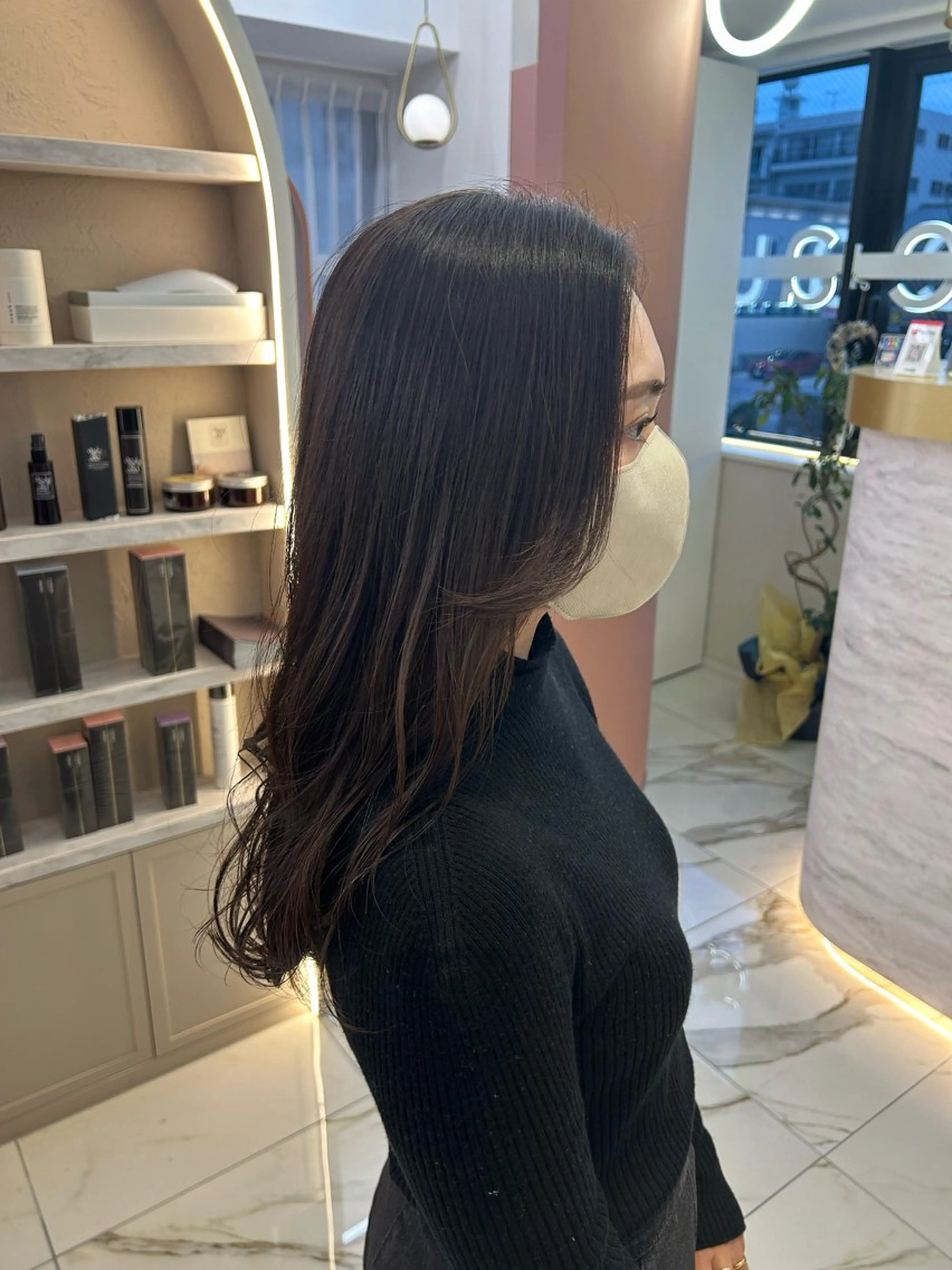 ミディアム カラー カット ヘアカラー トリートメント 佐合 梨花 / ｅａｕ〈オー〉のヘアスタイル