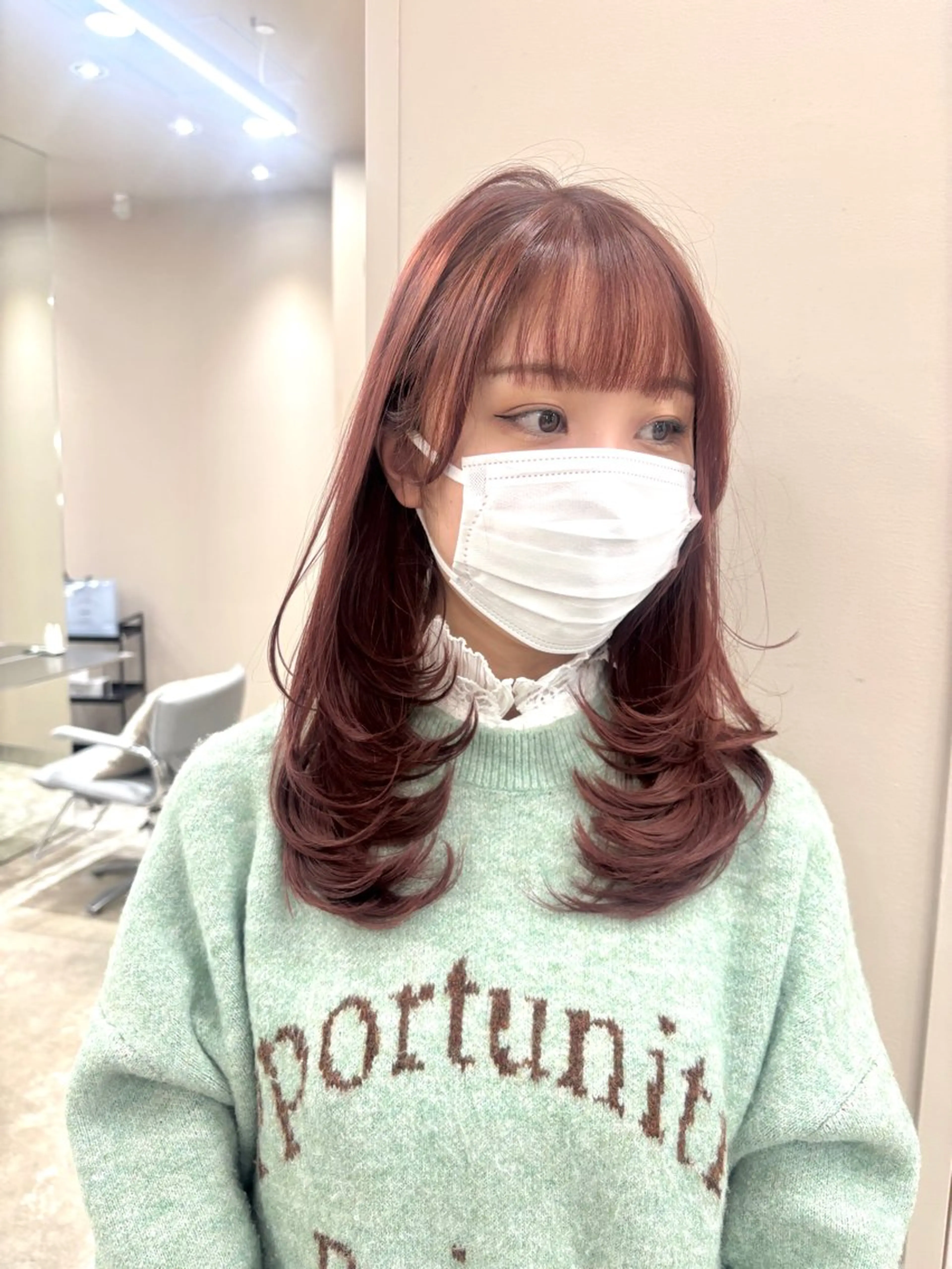 ロング レイヤーカット カット ヘアカラー トリートメント コトネ🫧 韓国風レイヤーカットのヘアスタイル