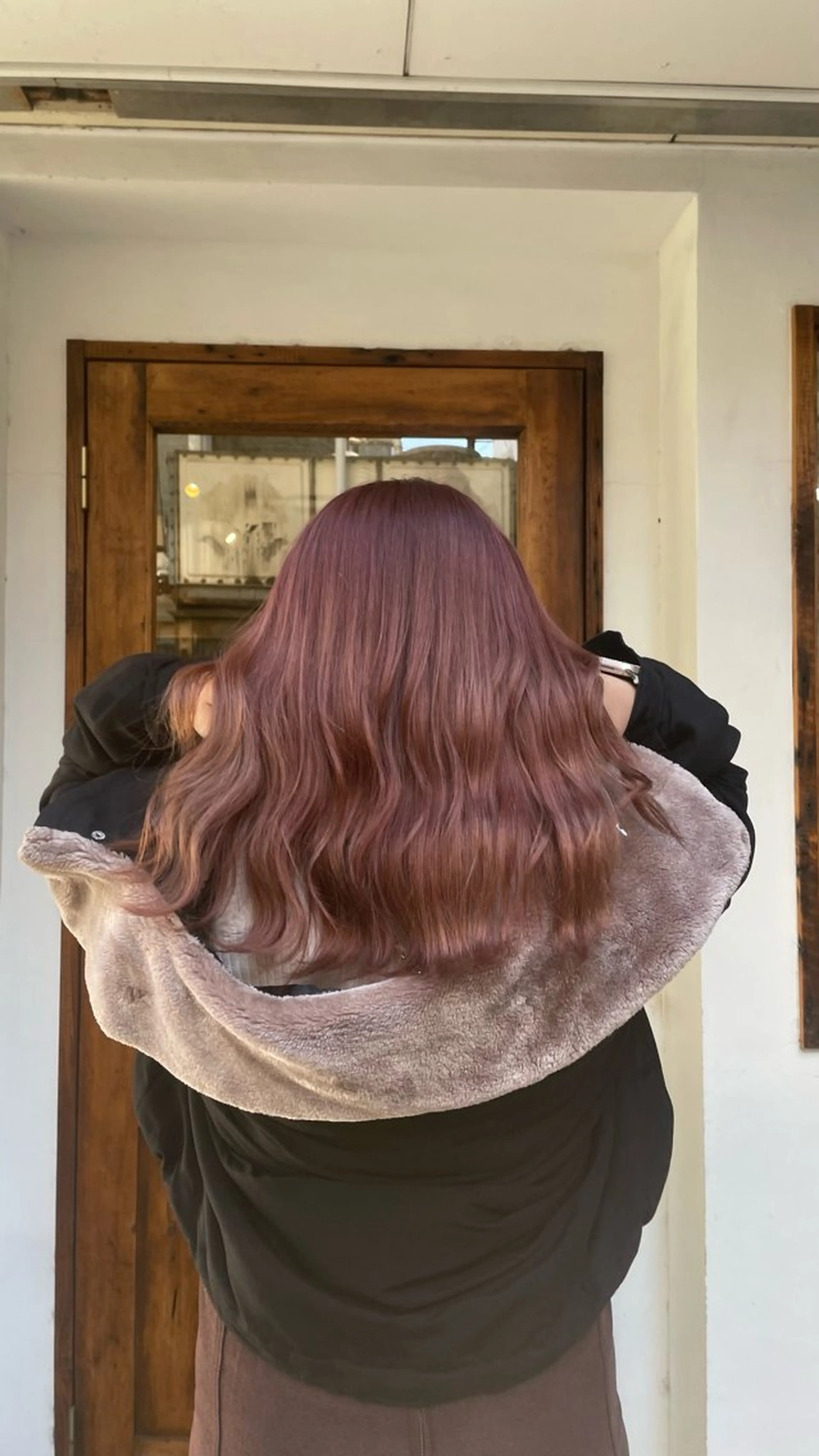 セミロング カラー ベージュカラー ブリーチ ピンクカラー ピンクベージュ 🪐メンズモデル募集 | オカモトノア🪐のヘアスタイル