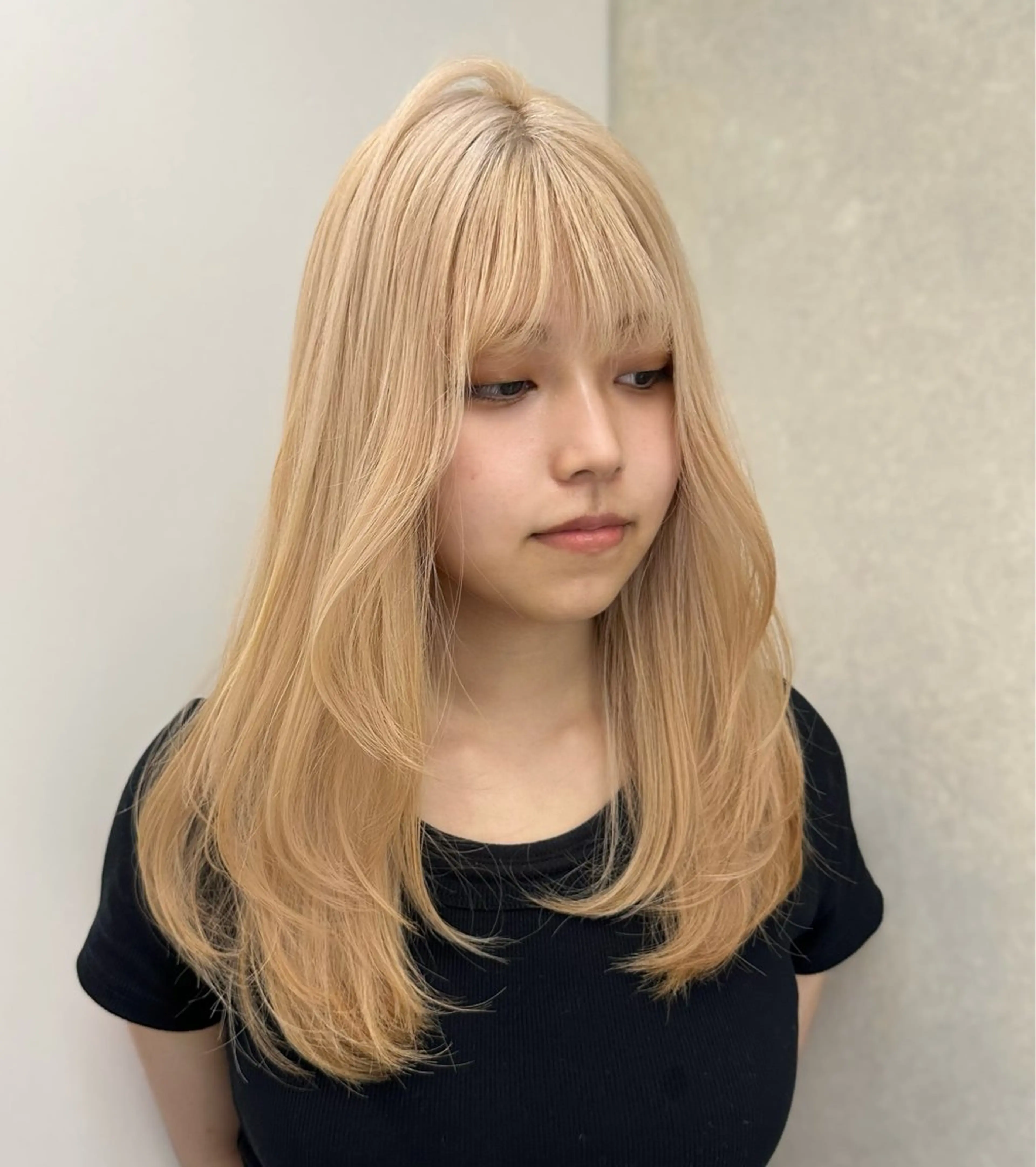 ロング カラー ヘアカラー 🎀韓国レイヤー特化 🎀ベージュ/ミクのヘアスタイル