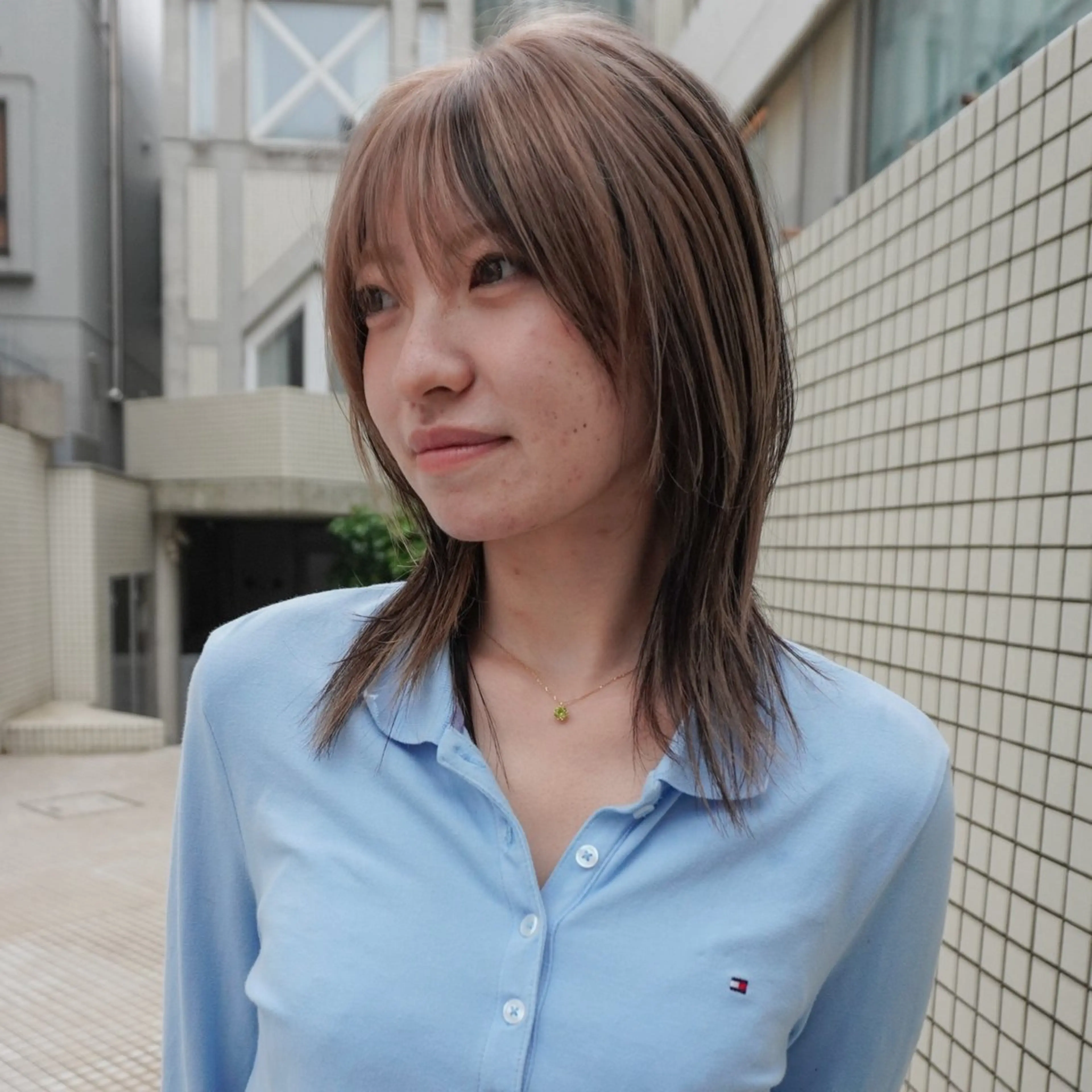 【初回】ケアブリーチ＋カラー＋カット＋内部補修トリートメント(ベージュ/グレージュ/暖色カラー)の写真