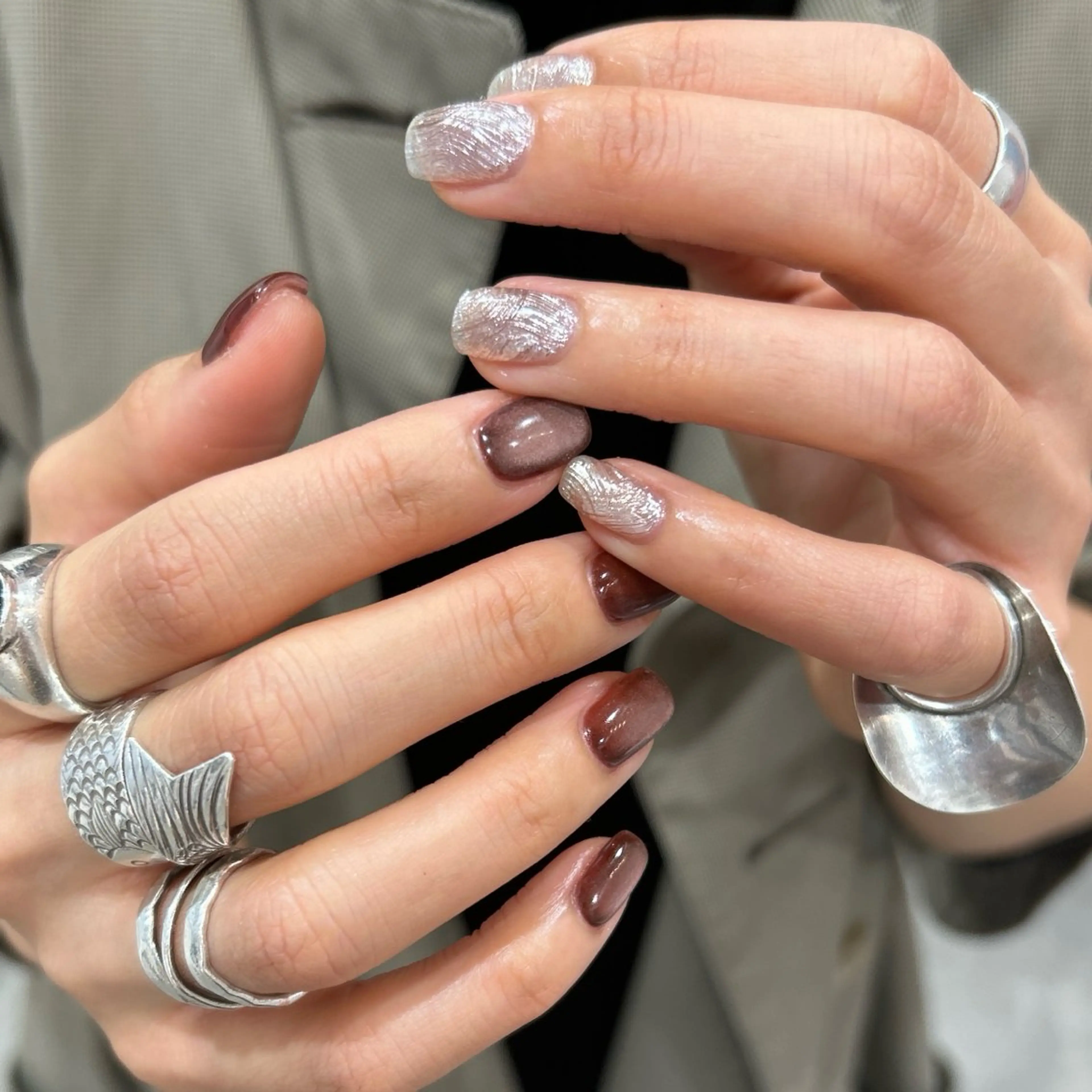 ネイル ハンドネイル NINEnami ニュアンスネイルのネイルデザイン