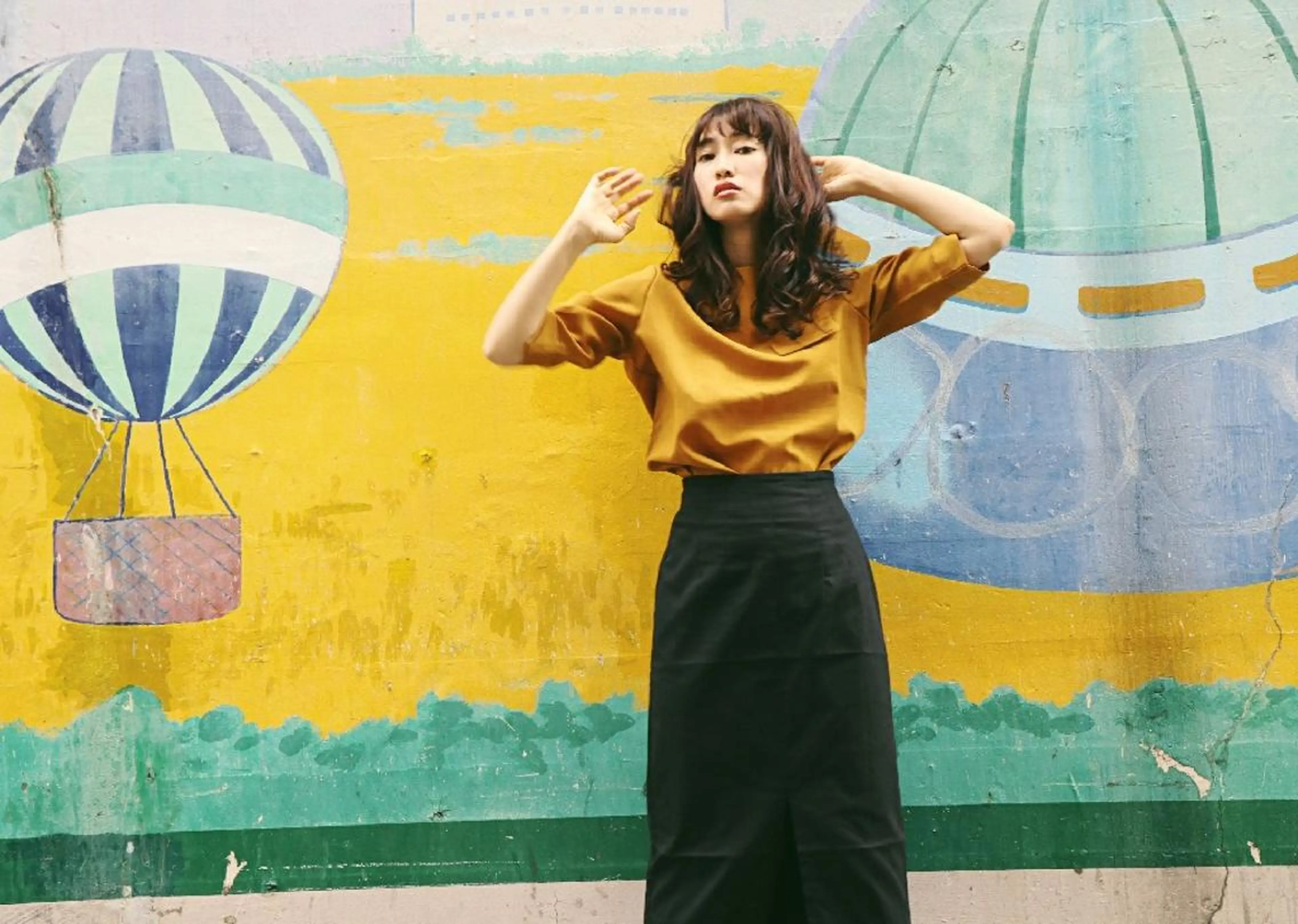 セミロング カラー パーマ アディクシーカラー イルミナカラー LAMP HAIR  ランプヘアー所属・徳永 博志のヘアスタイル