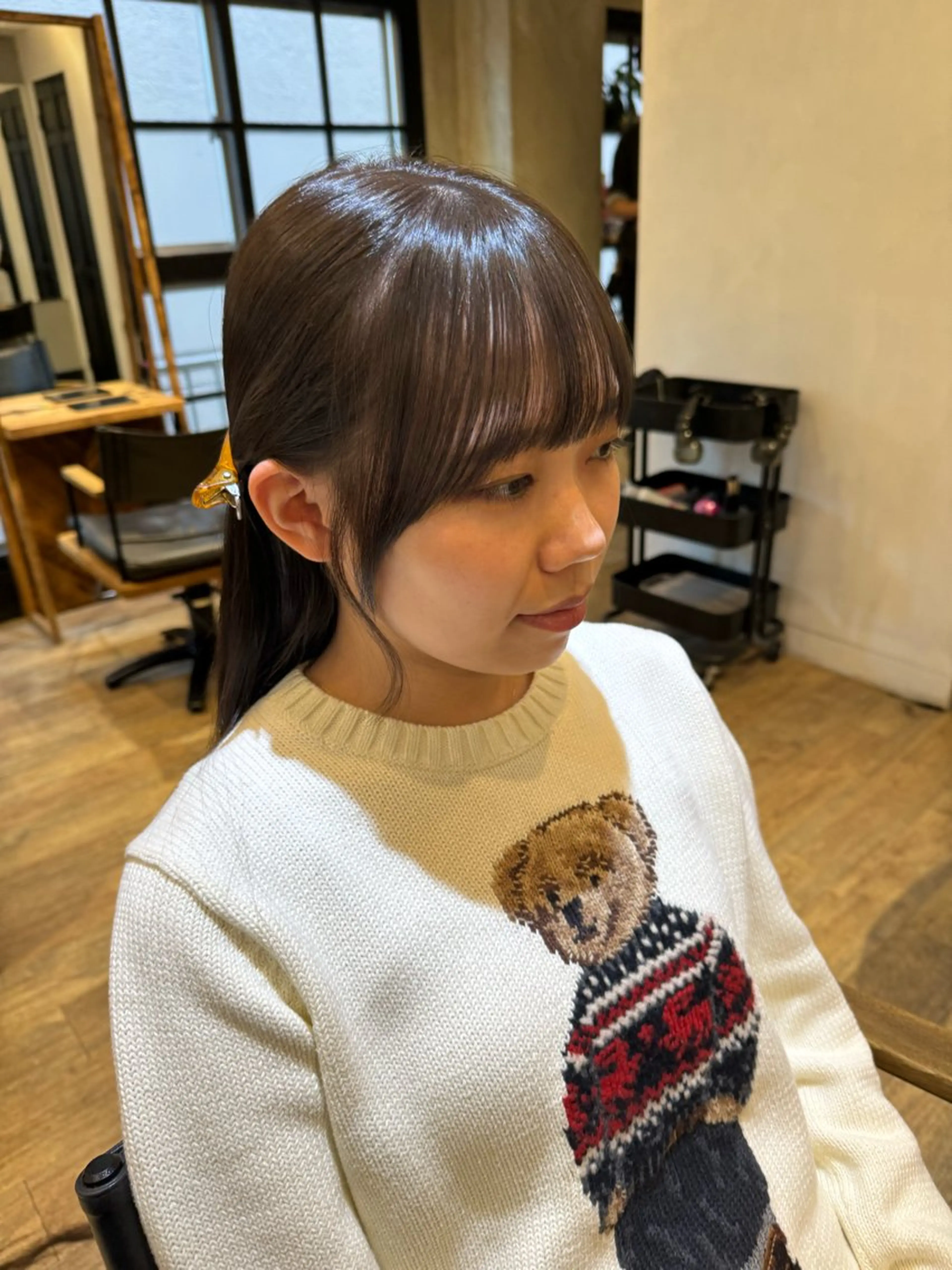 セミロング カット ヘアカラー トリートメント 顔周りcut・ご相談 ＝新宿しずく🇰🇷のヘアスタイル