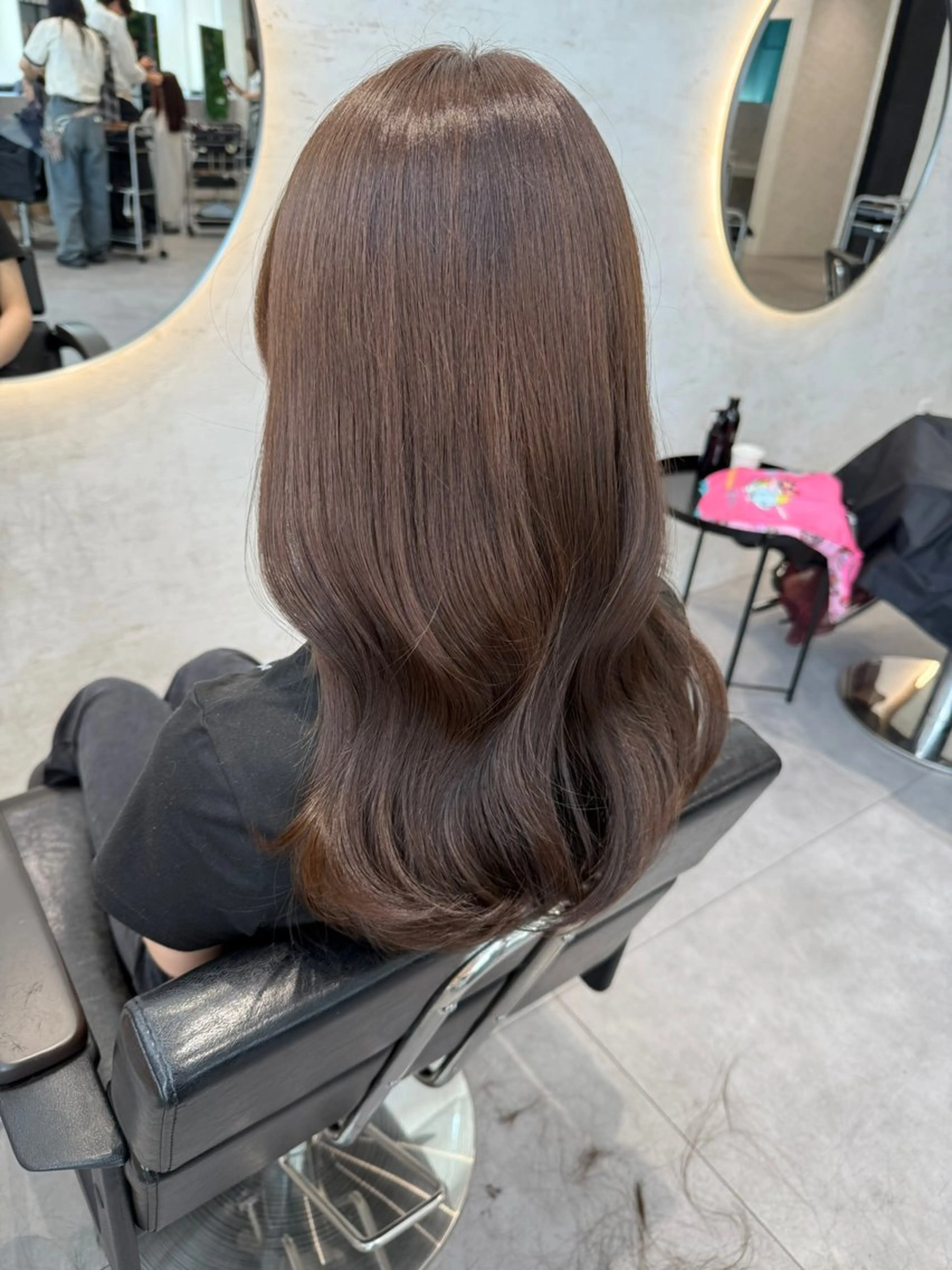 セミロング カット ヘアカラー トリートメント 柴田樹/大人可愛い 艶髪カラー/髪質改善のヘアスタイル