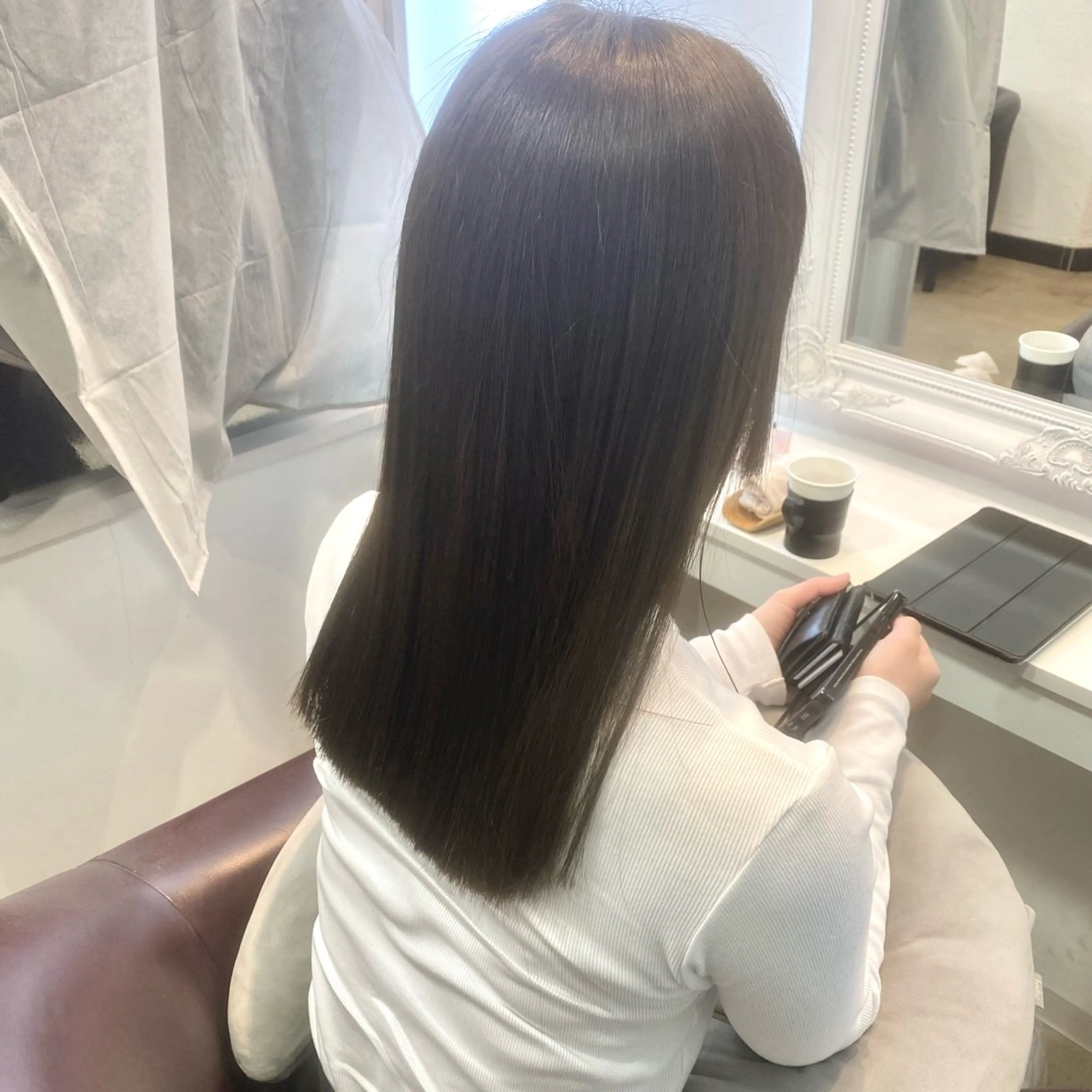セミロング カラー 透明感カラー グレージュ オリーブグレージュ オリーブグレー ヘアカラー 𝑆𝐴𝑂𝑅𝐼 /大森🪞🎀のヘアスタイル