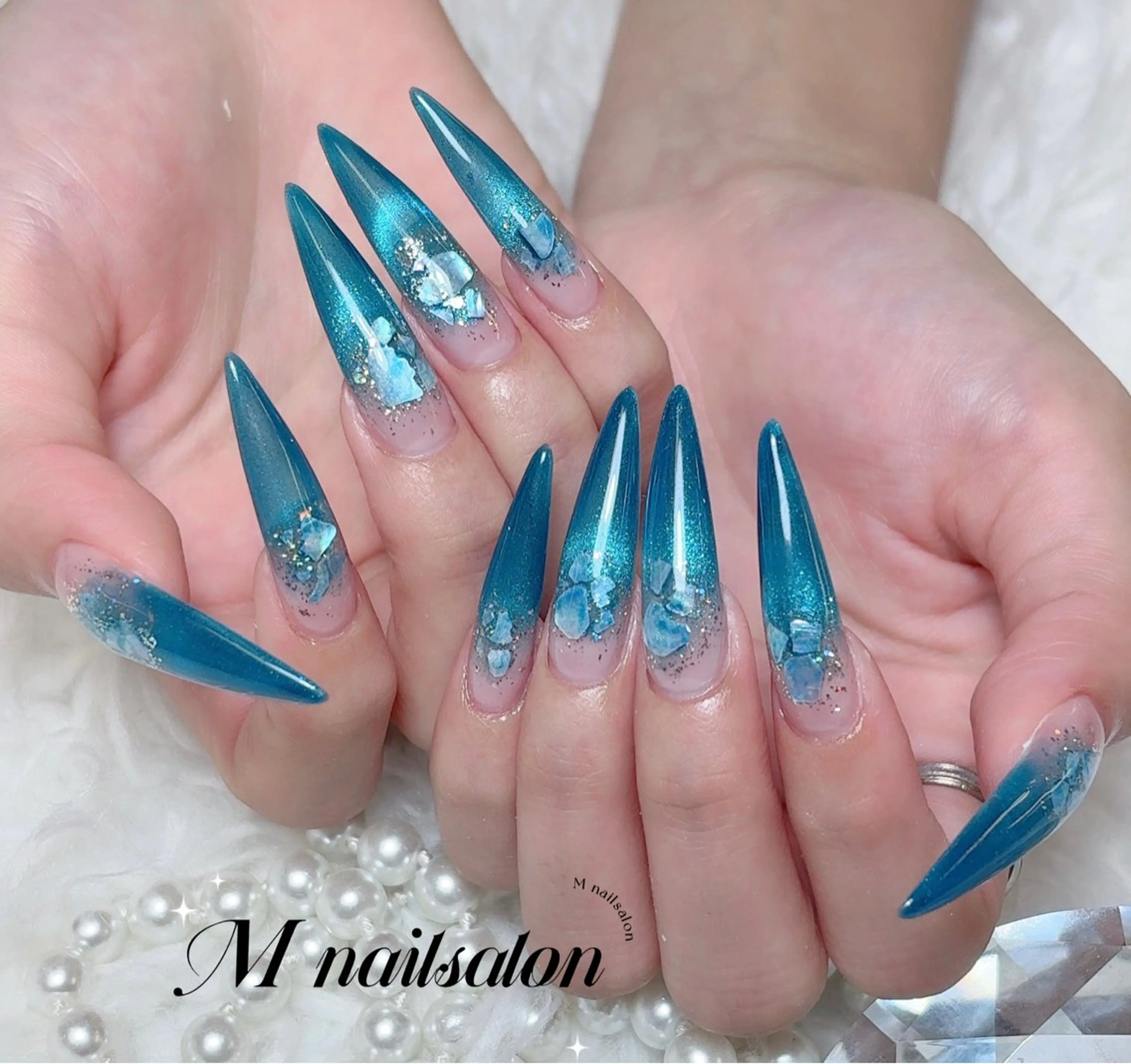 ネイル ハンドネイル M🌷nail 長さだし専門店のネイルデザイン