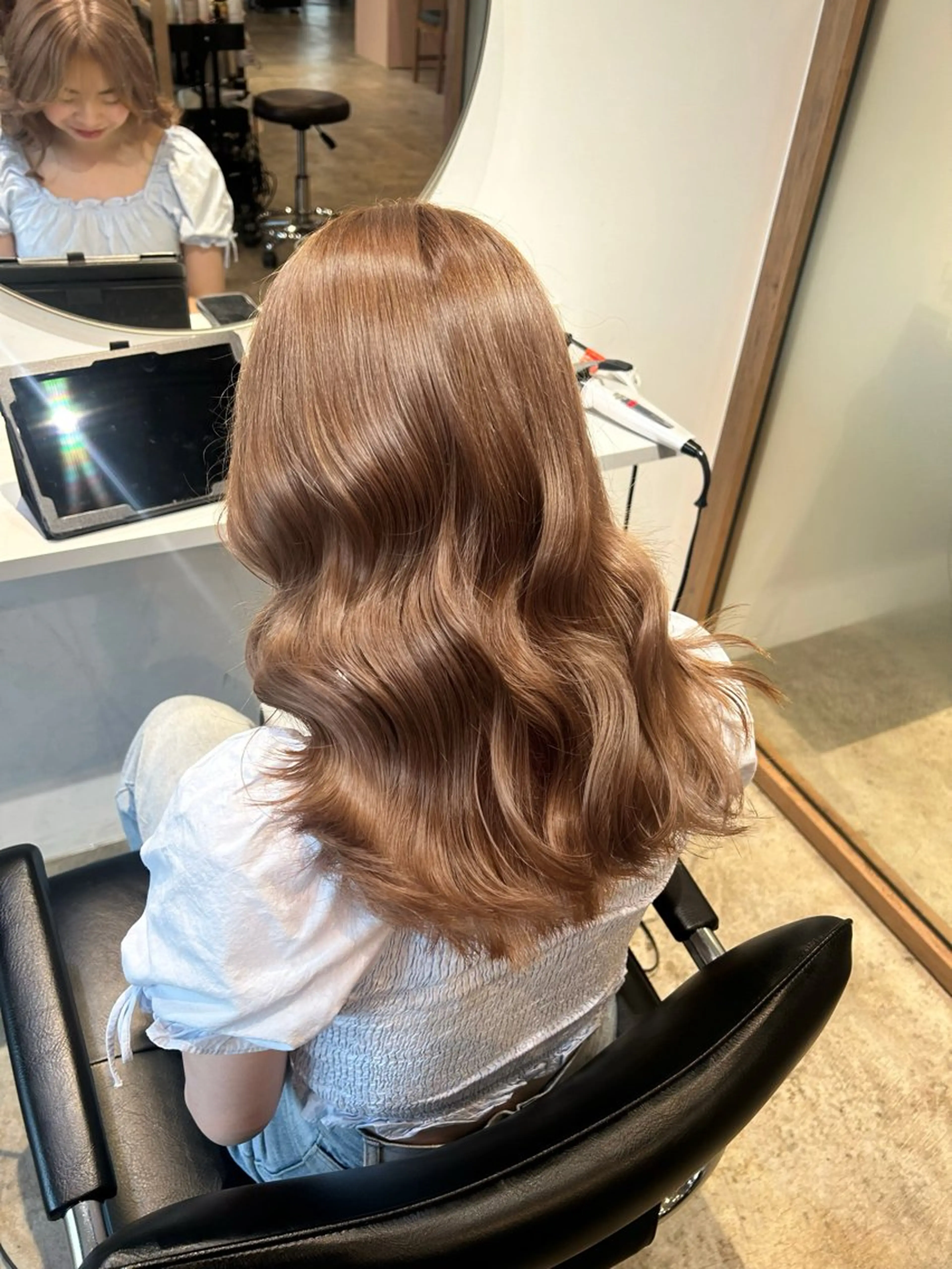 ロング カラー ヘアアレンジ ベージュカラー ブリーチ ミルクティーベージュ 🎀suzuna 透明感colorのヘアスタイル