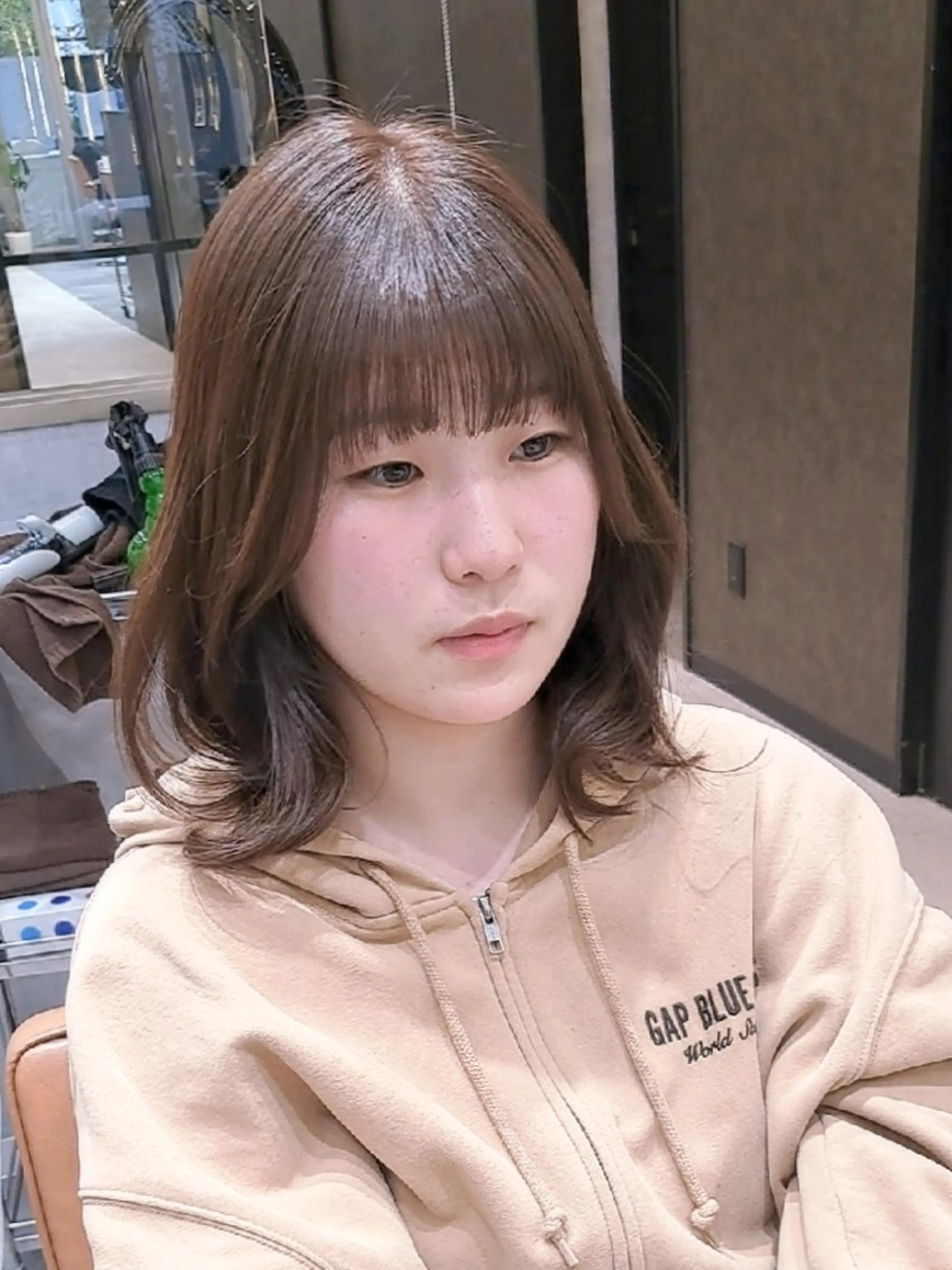 ミディアム カット ヘアカラー 関口 知佳のヘアスタイル