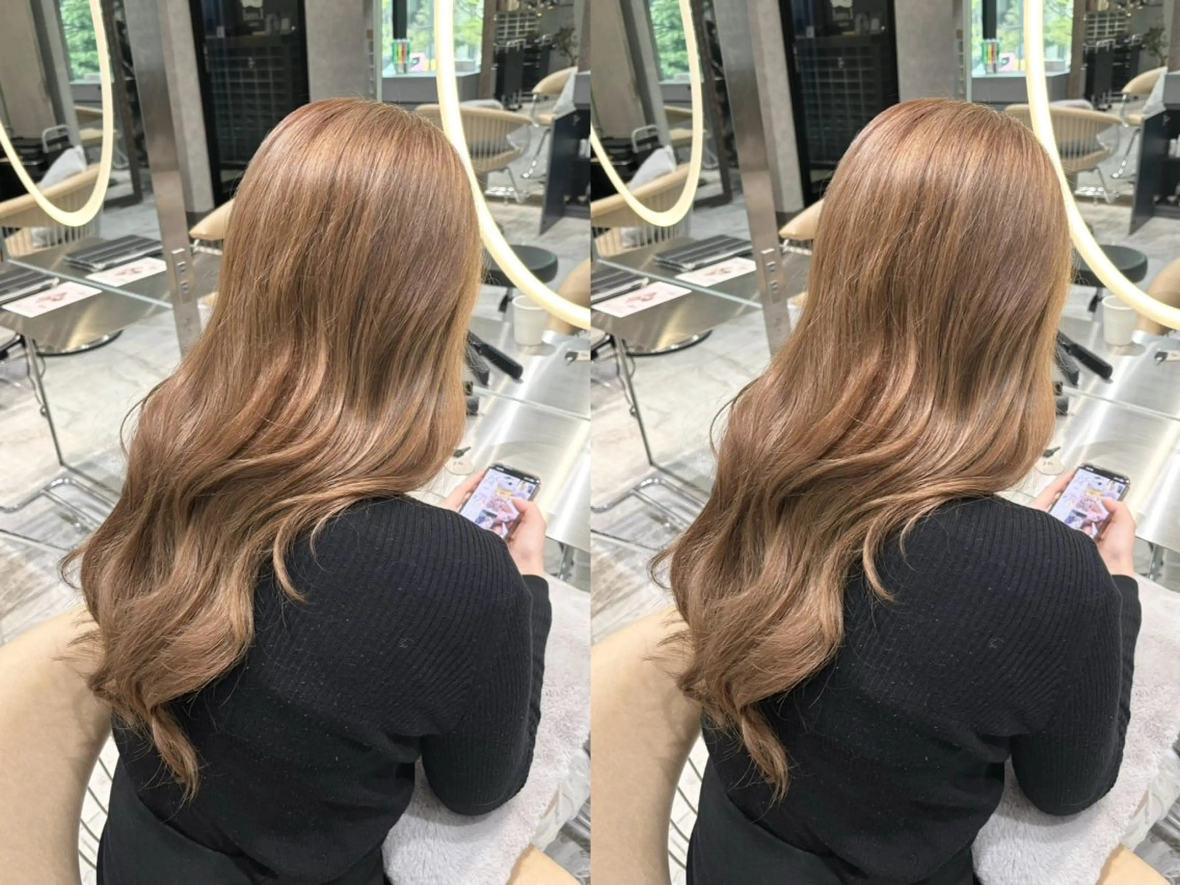 カラー ゆらんちょ/ブリーチ 無w/縮毛矯正/暖色のヘアスタイル