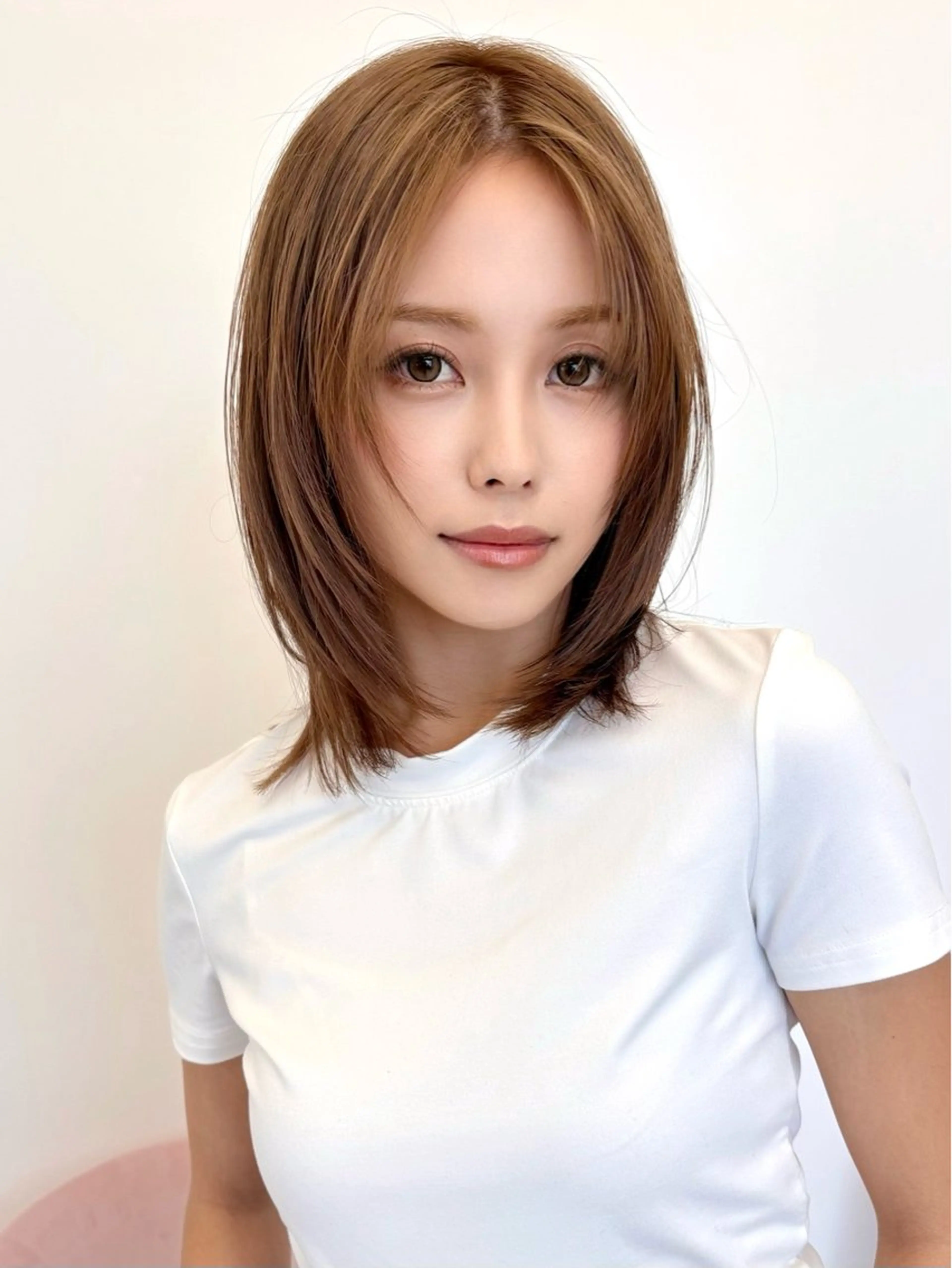 ミディアム ショート白髪染め無料 ／河瀬謙介のヘアスタイル