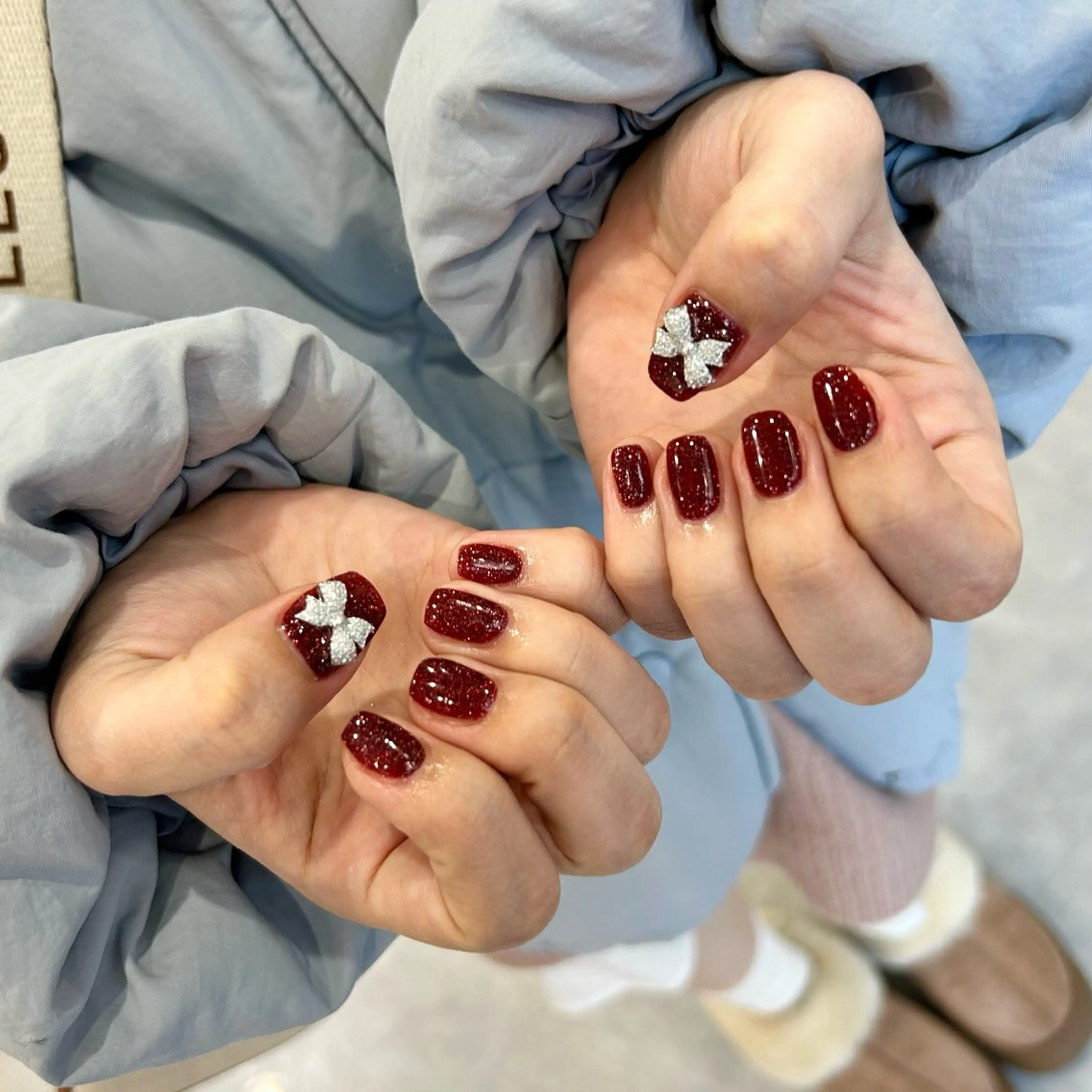 ネイル フラッシュネイル 赤色 ハンドネイル RYO /Amourのネイルデザイン