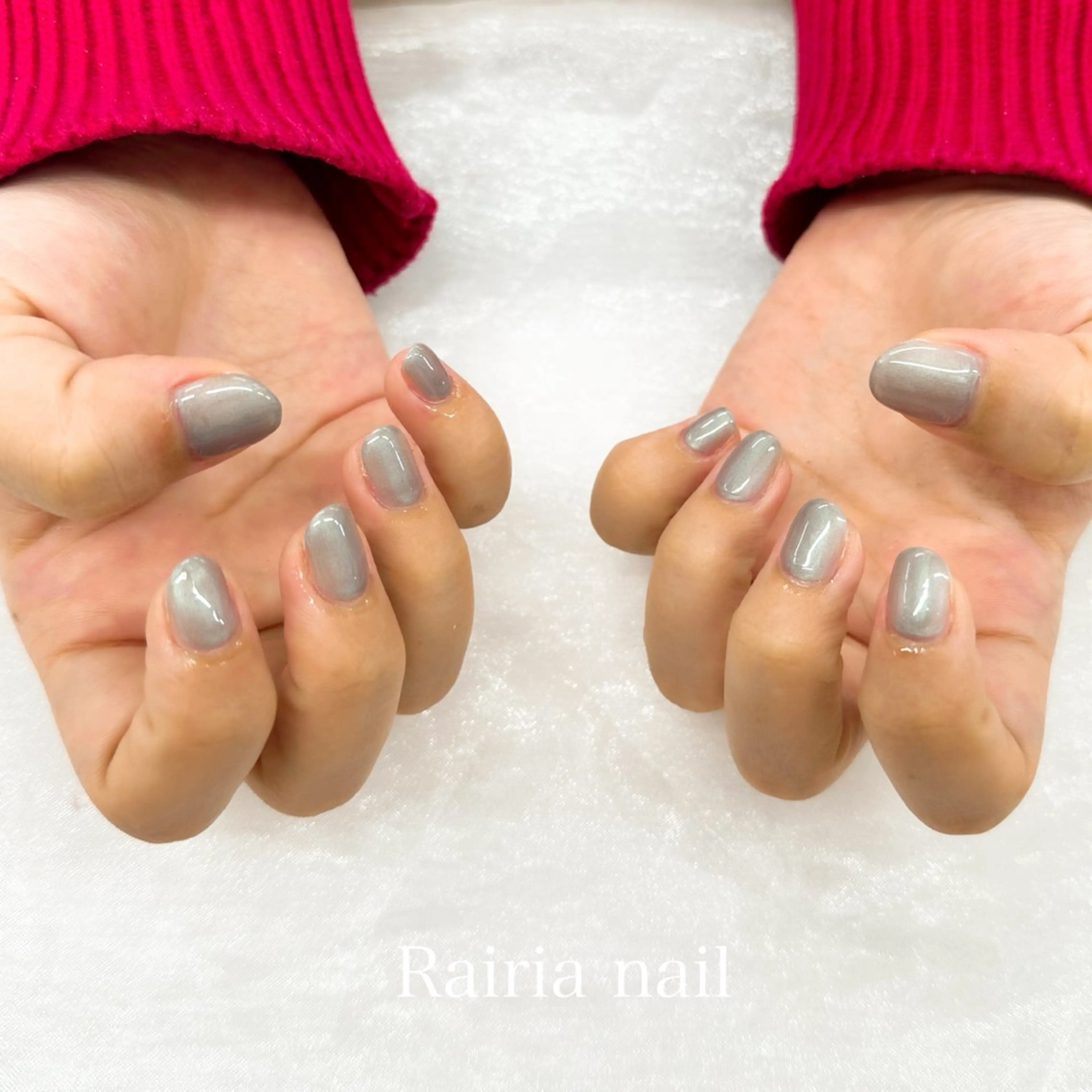 ネイル アートネイル ジェルネイル マグネットネイル マグネットワンカラー ワンカラーネイル Rairianail 川越店 山口のネイルデザイン