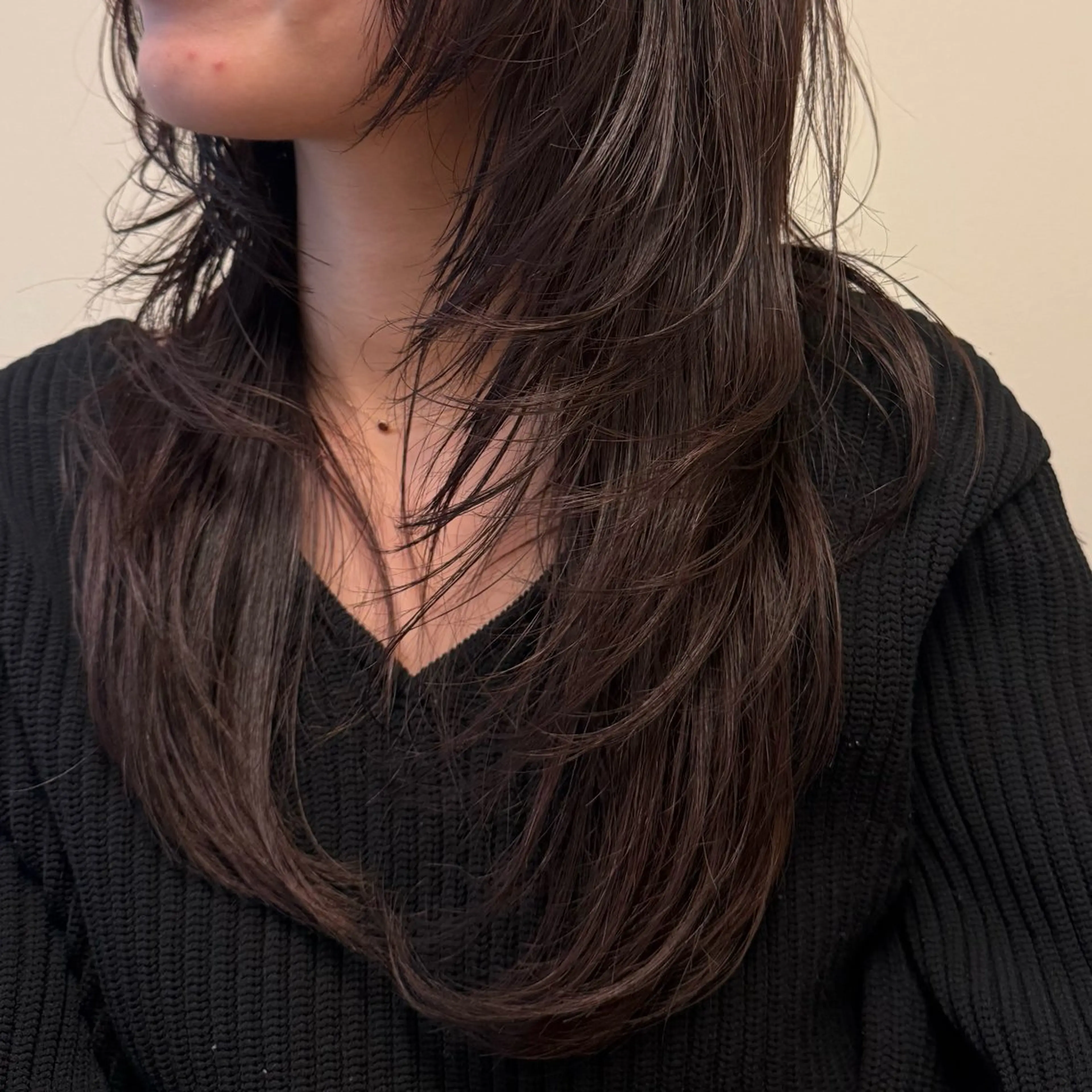 ロング 顔周りカット レイヤーカット カット 髪質改善&艶髪　miroa （ミロア）所属・天神/髪質改善カラー miroa/miyuのヘアスタイル