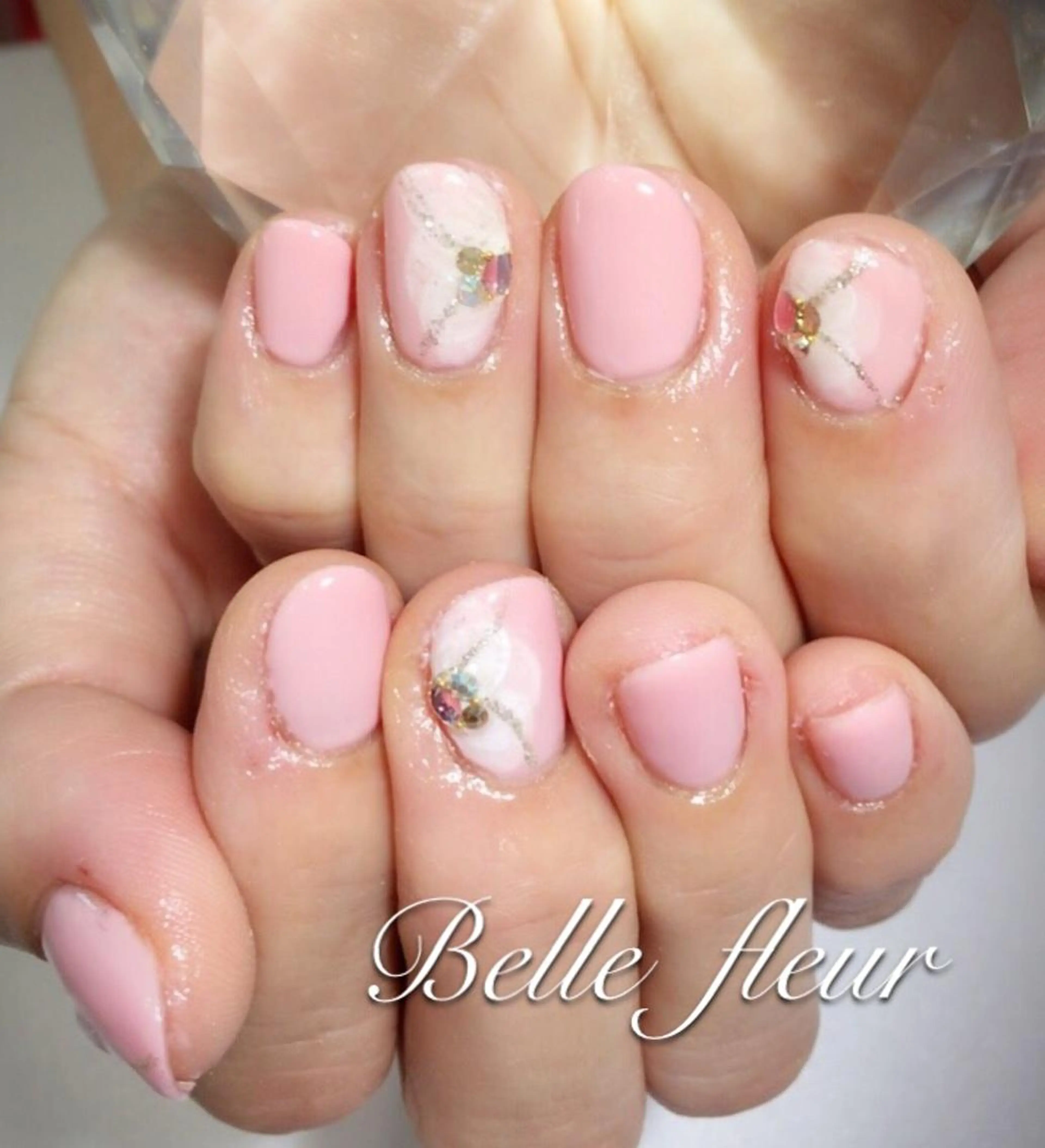 ショート ネイル Belle fleurのネイルデザイン