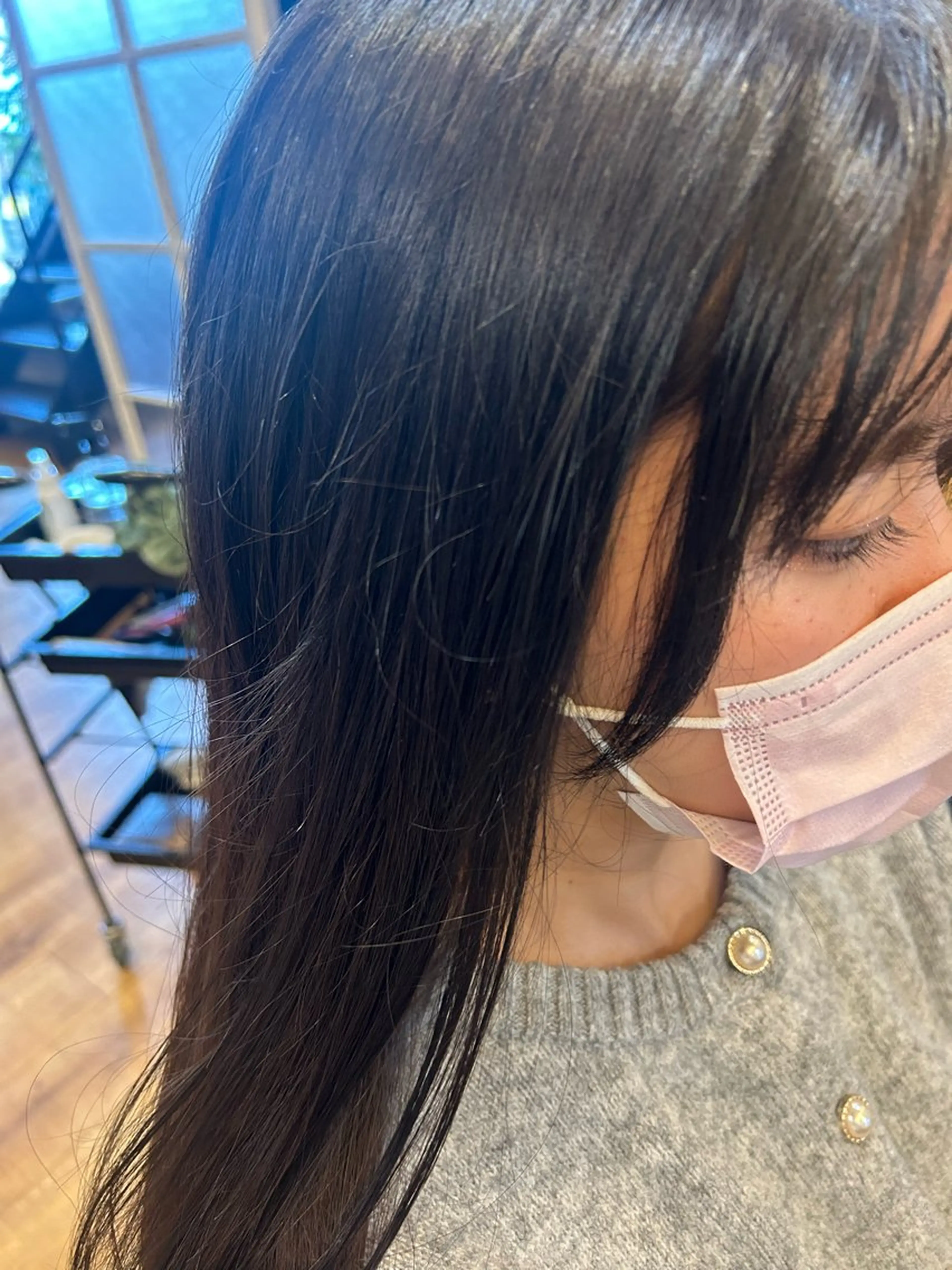 ロング 顔周りカット カット hair labo toaru所属・矢野 沙貴のヘアスタイル